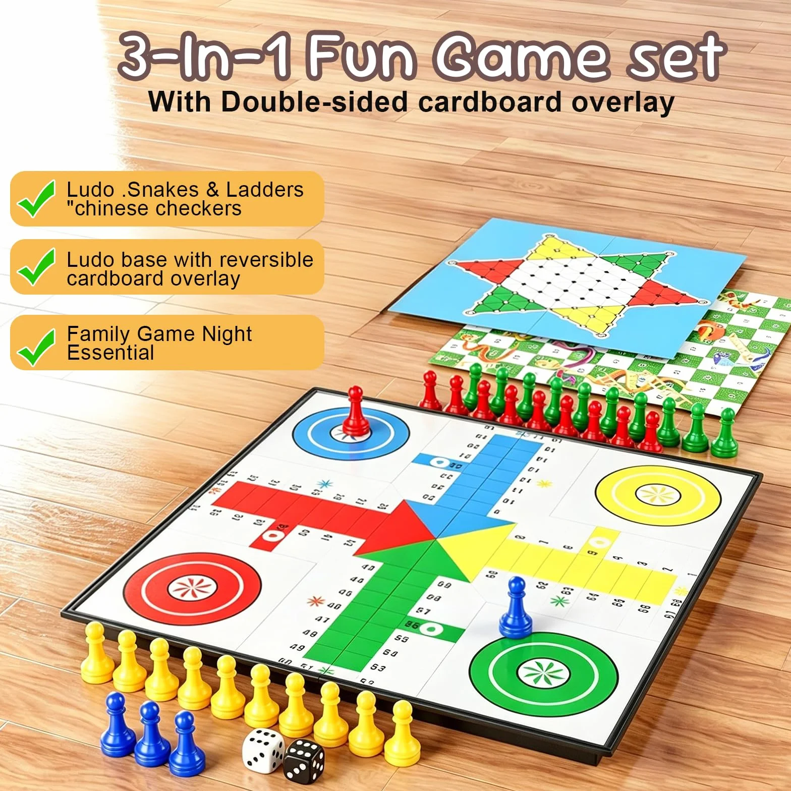 3 en 1 Parchis Magnetico Incluye Serpientes Escaleras, Ajedrez Aviones Ajedrez con Dados, Portátil Ajedrezs para Niños, Juegos Educativos para Toda Familia, Ideales para Viajes por Carretera