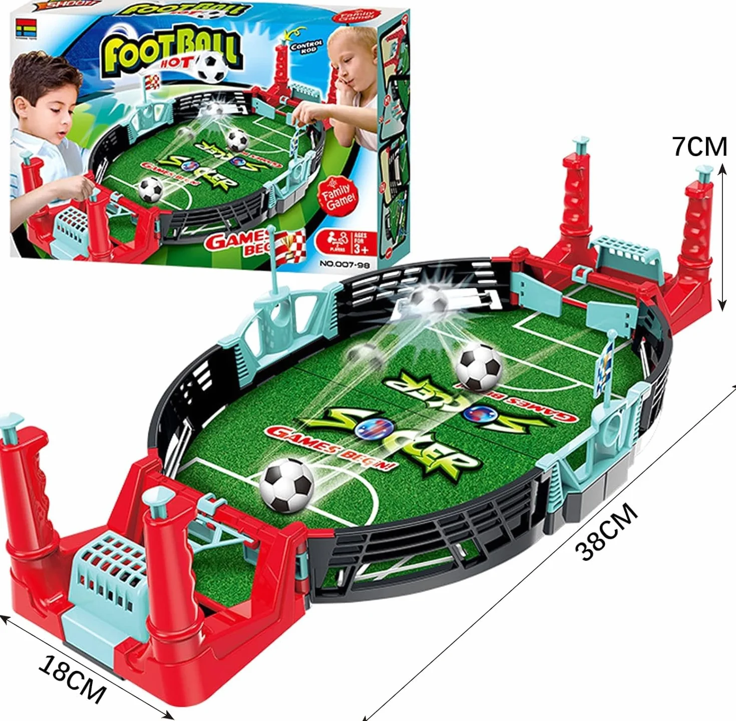 Set de Juego de Futbol de Mesa Infantil CHUNLINLAODA-Juego de fútbol Rompecabezas clásico Infantil Mini Juego de Juegos de fútbol para niños Apto para niños Mayores de 3 años
