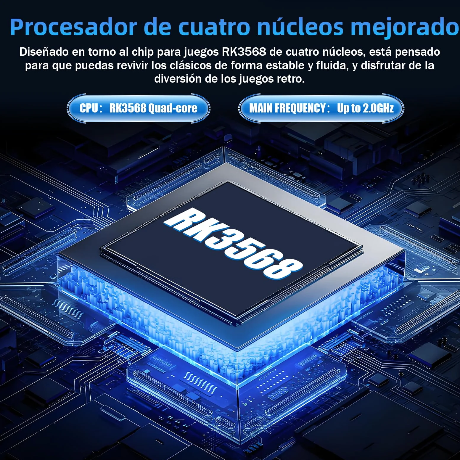 RG DS Android 14 Consola Portátil Retro con Función IA, Emulador Portátil con 25+ Emuladores, Pantalla IPS OCA de 4,0 Pulgadas, WiFi Bluetooth Salida TV HD, Lápiz Óptico (Sin Tarjeta, Azul)