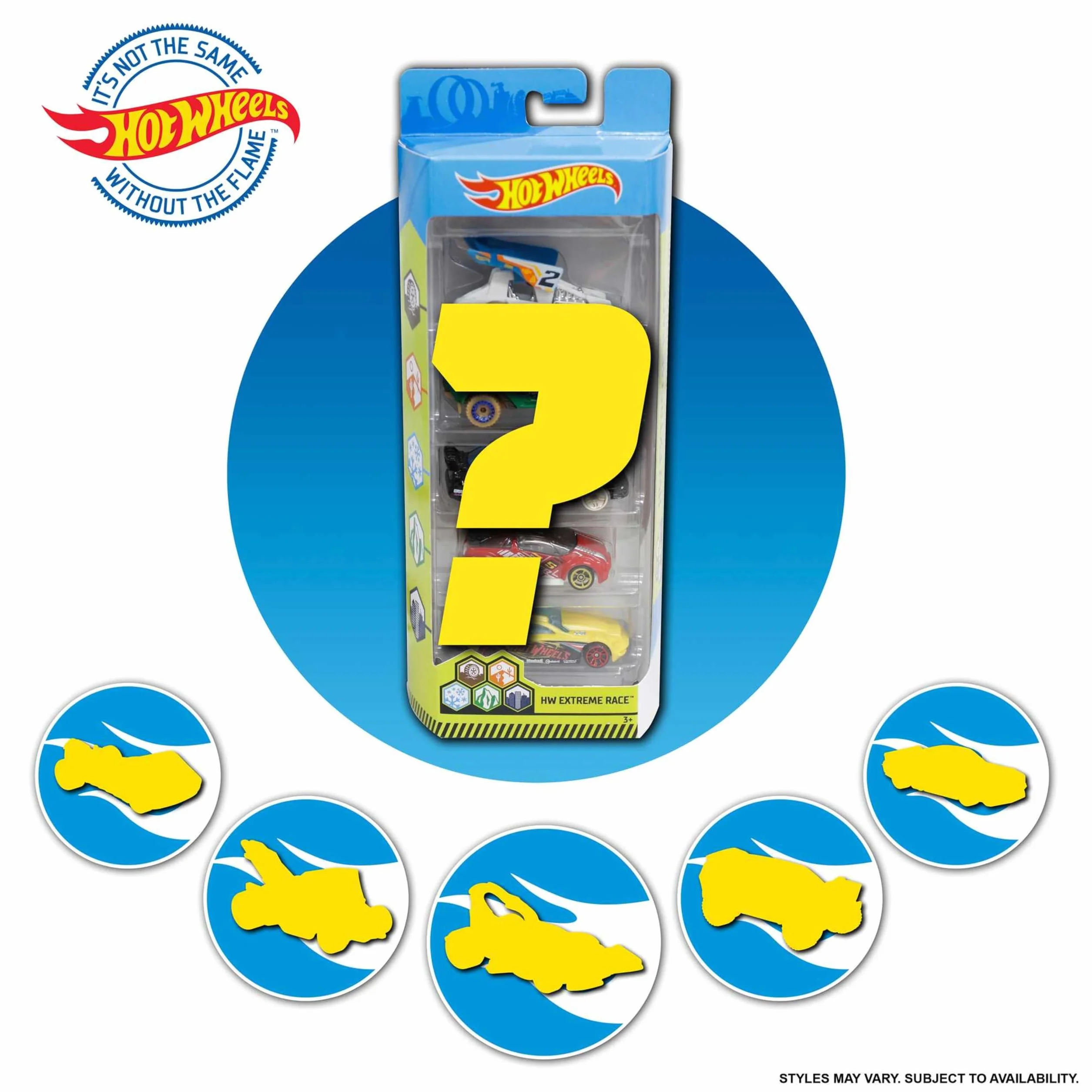 Hot Wheels - Paquete de 5 autos a escala 1:64, regalo para coleccionistas y niños a partir de 3 años (los estilos pueden variar), 01806