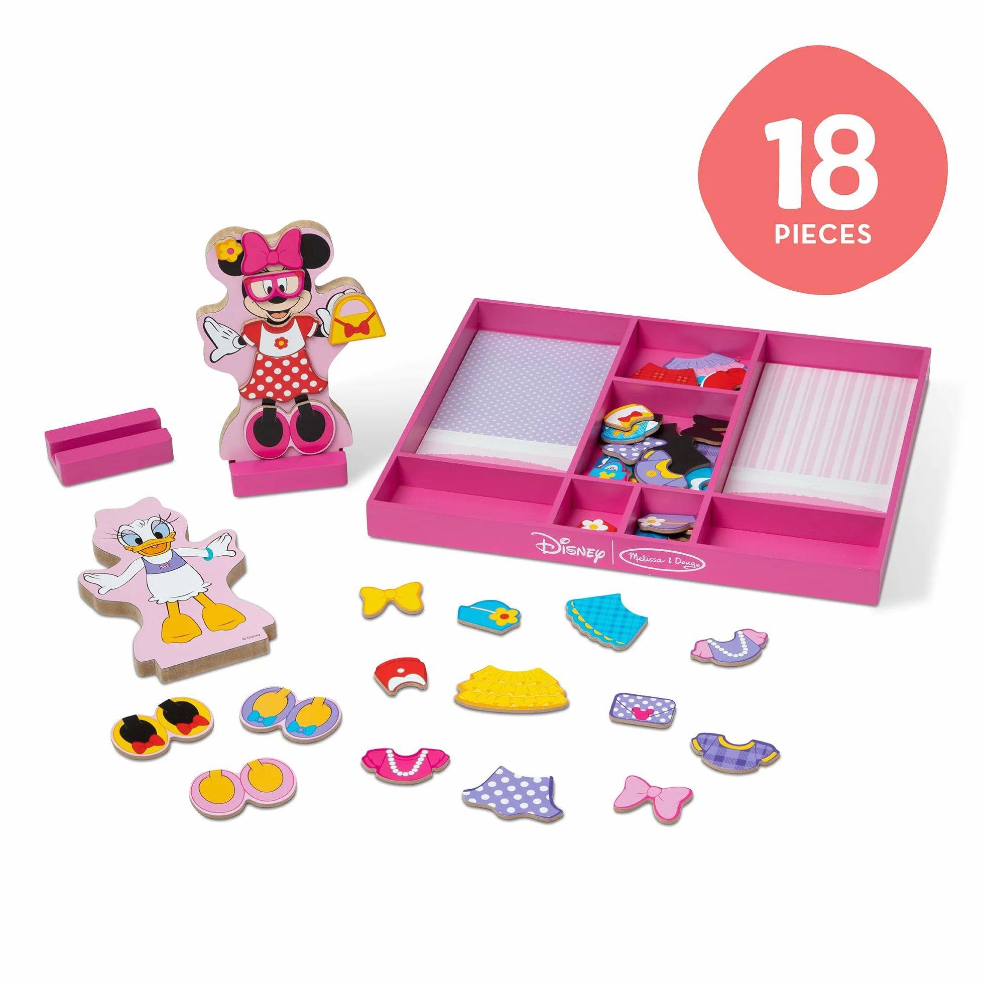Minnie and Daisy Wooden Magnetic Dress-Up Play Set by Melissa & Doug