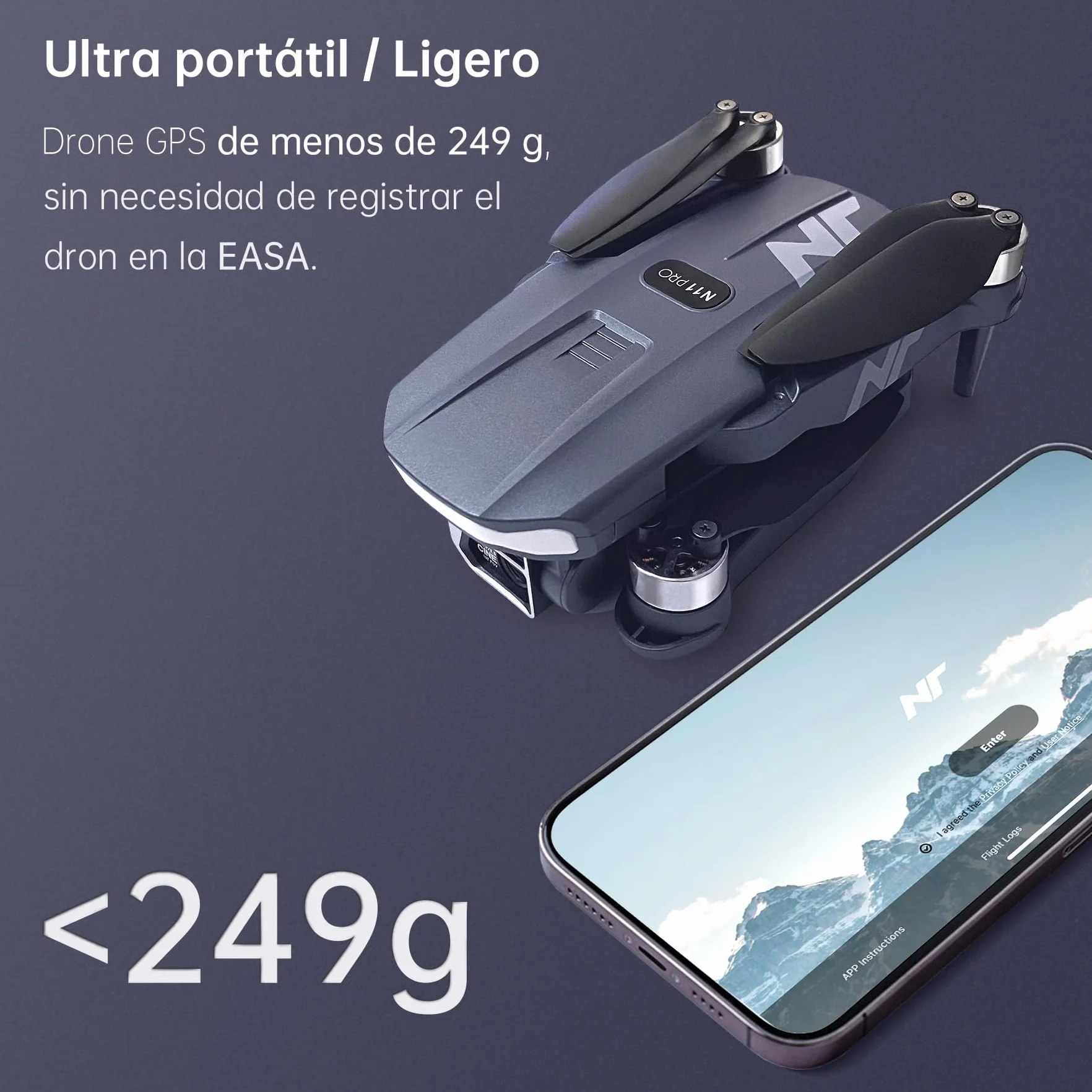 NAFYRE N11 PRO Dron GPS con Cámara 4K HD 90 min vuelo motor sin escobillas transmisión 5G FPV