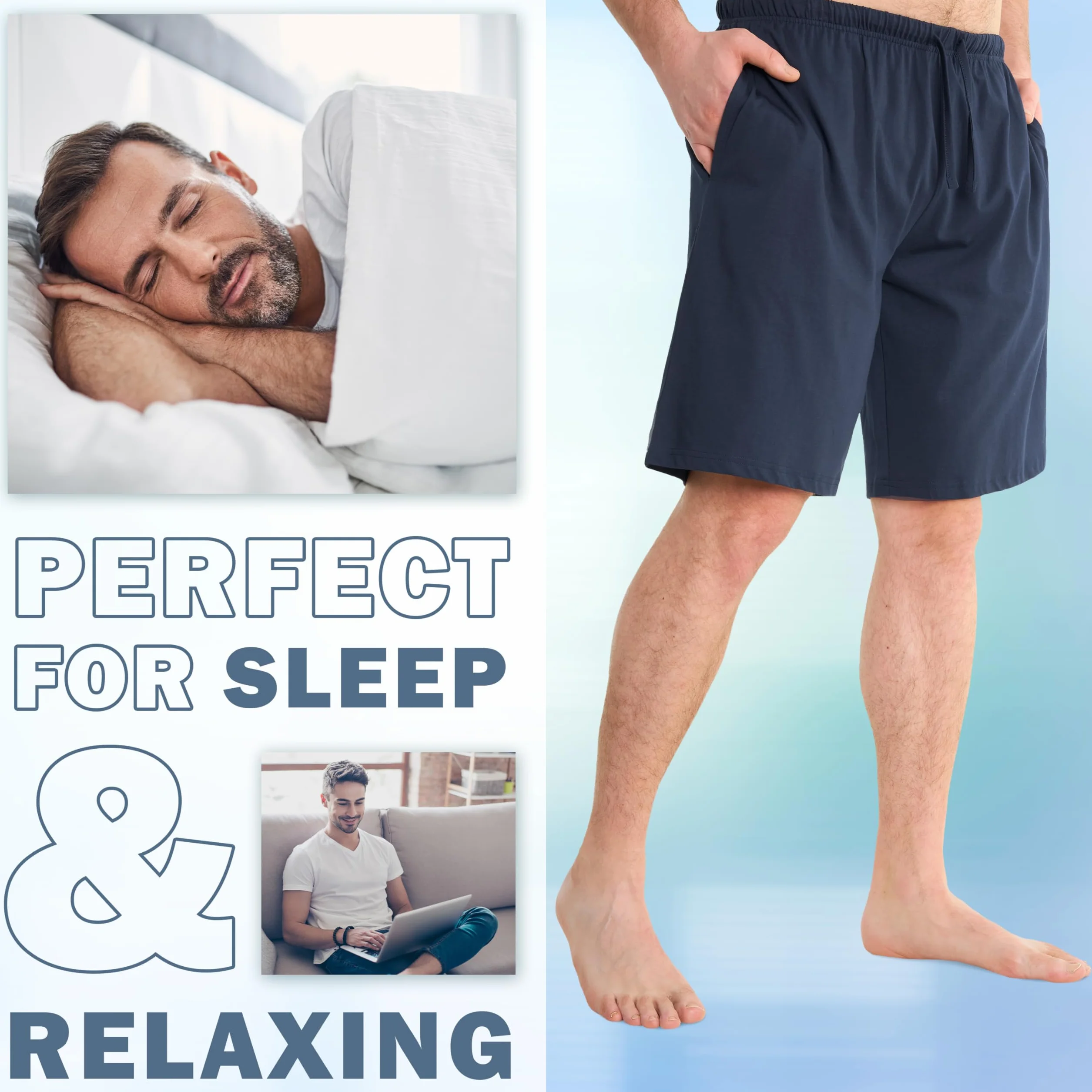 CityComfort Pantalones Cortos Pijama Hombres Pack 2 Piezas