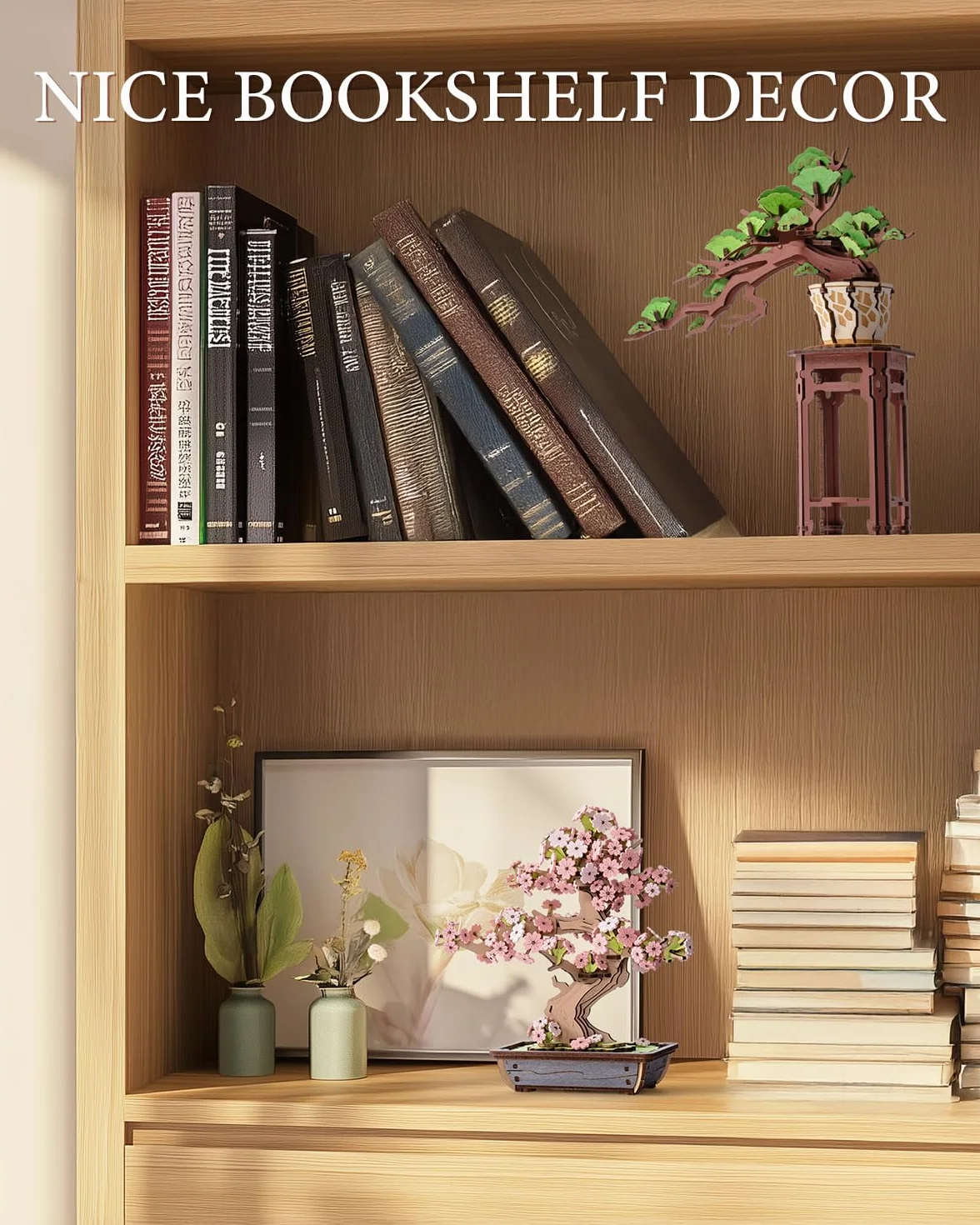 Rolife Puzzle 3D Bonsái Modelo Madera Adultos Decoración Hogar Regalo Creativo (Sakura)