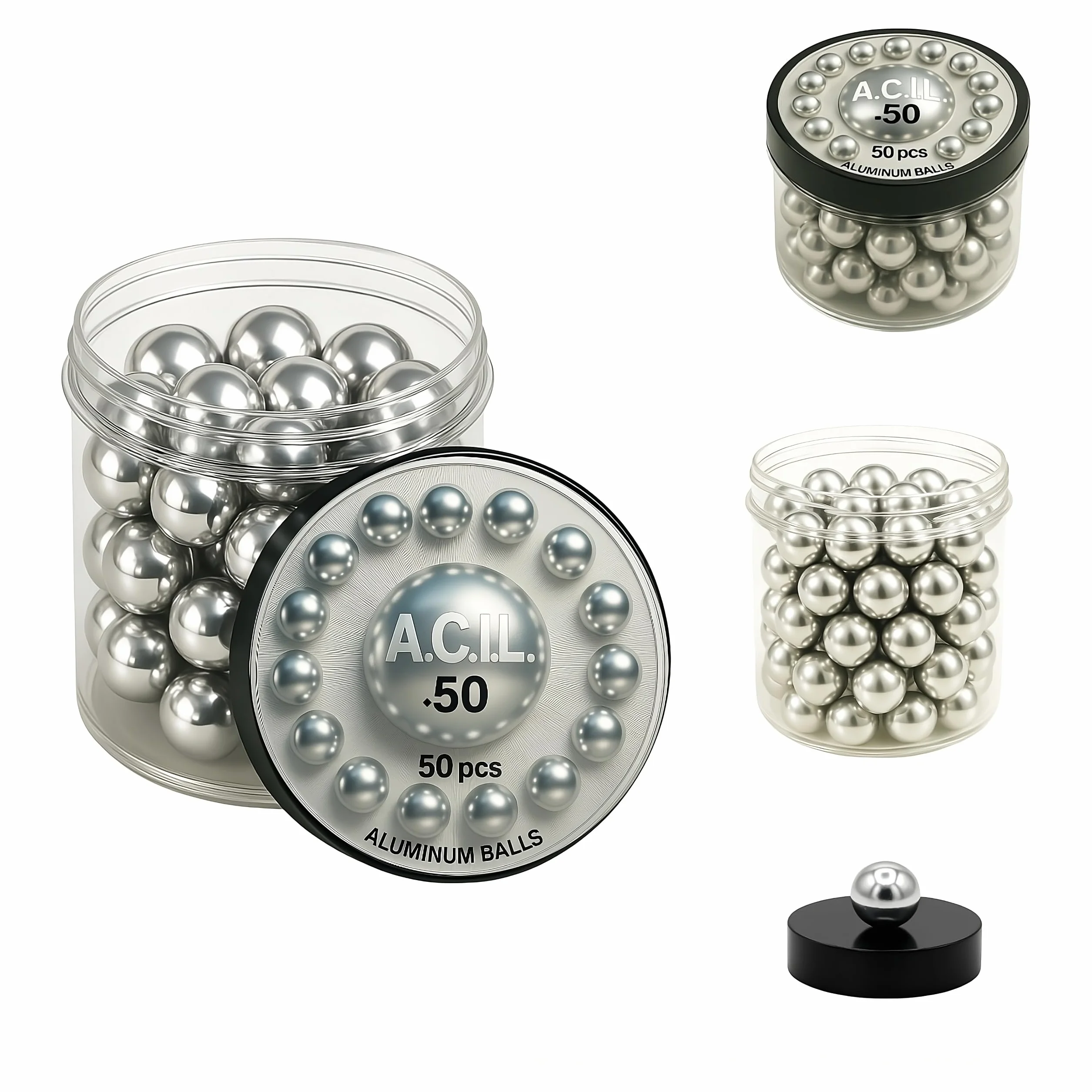 Bolas de aluminio calibre 50 12,5 mm 50 unidades para pistolas HDR HDP