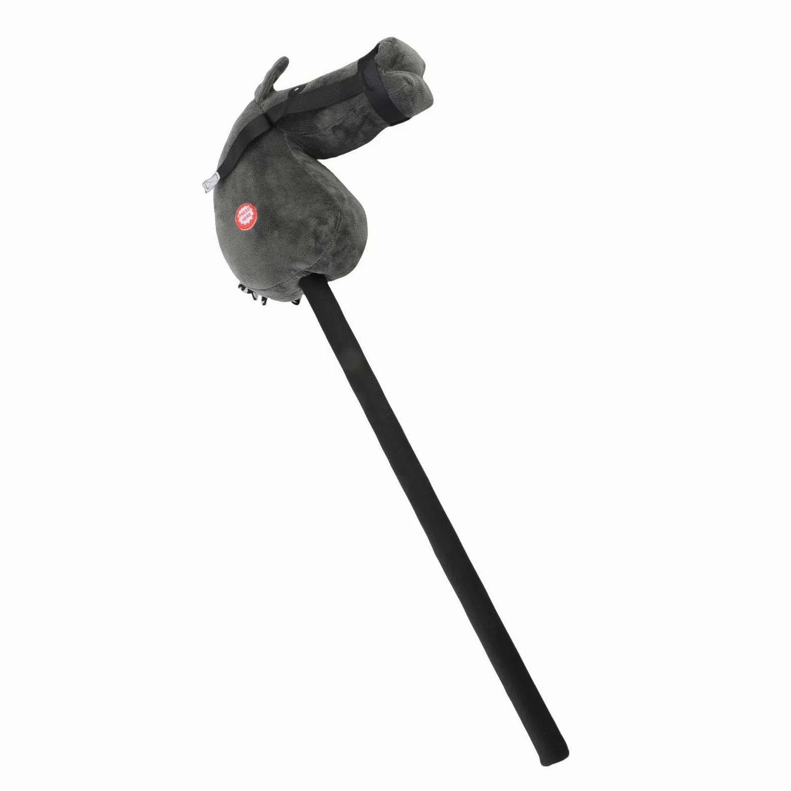 Juguete de Palo de Caballo de 70 Cm con Sonido Juguete de Cabeza de Caballo de Felpa Suave para Niños, Sonidos de Galope y Relincho, de Peluche de Piel Sintética Marrón para Niños Pequeños,
