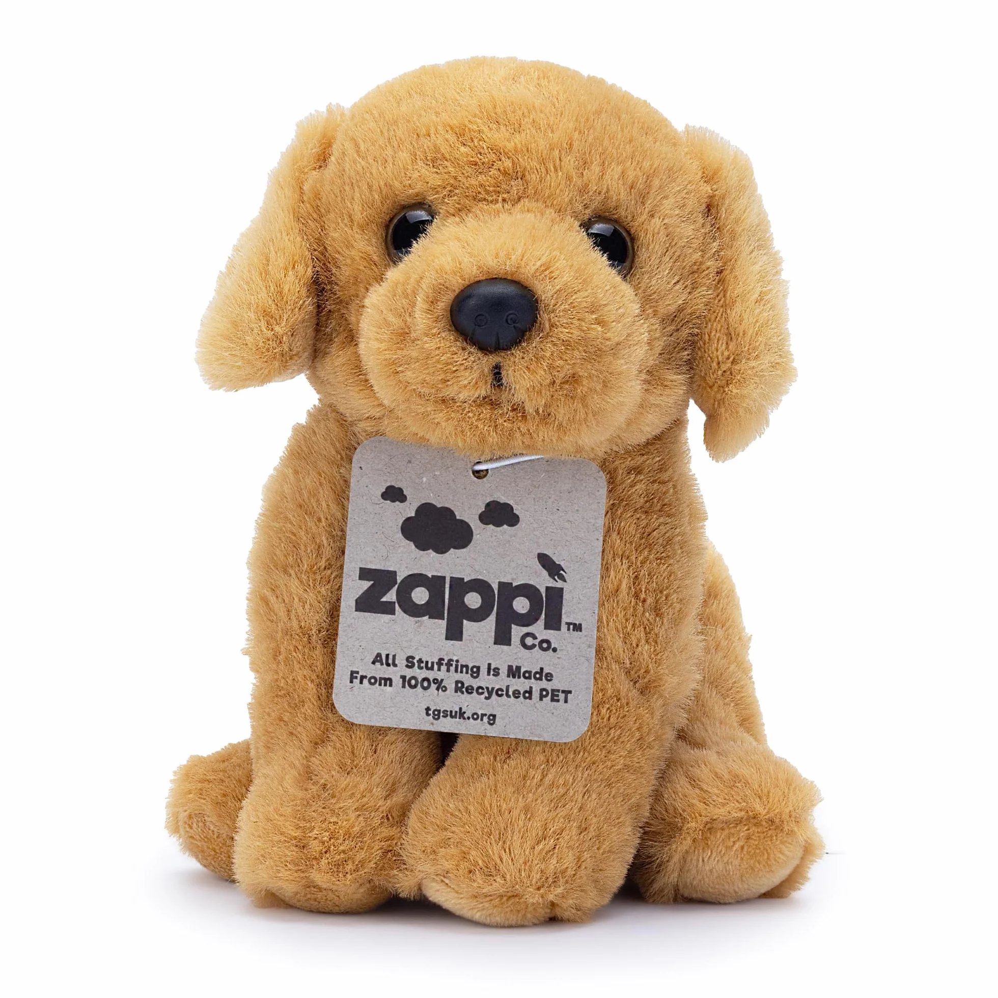 Peluche Golden Retriever Zappi Co Bailey 15 cm Cachorro Dorado Suave Reciclado