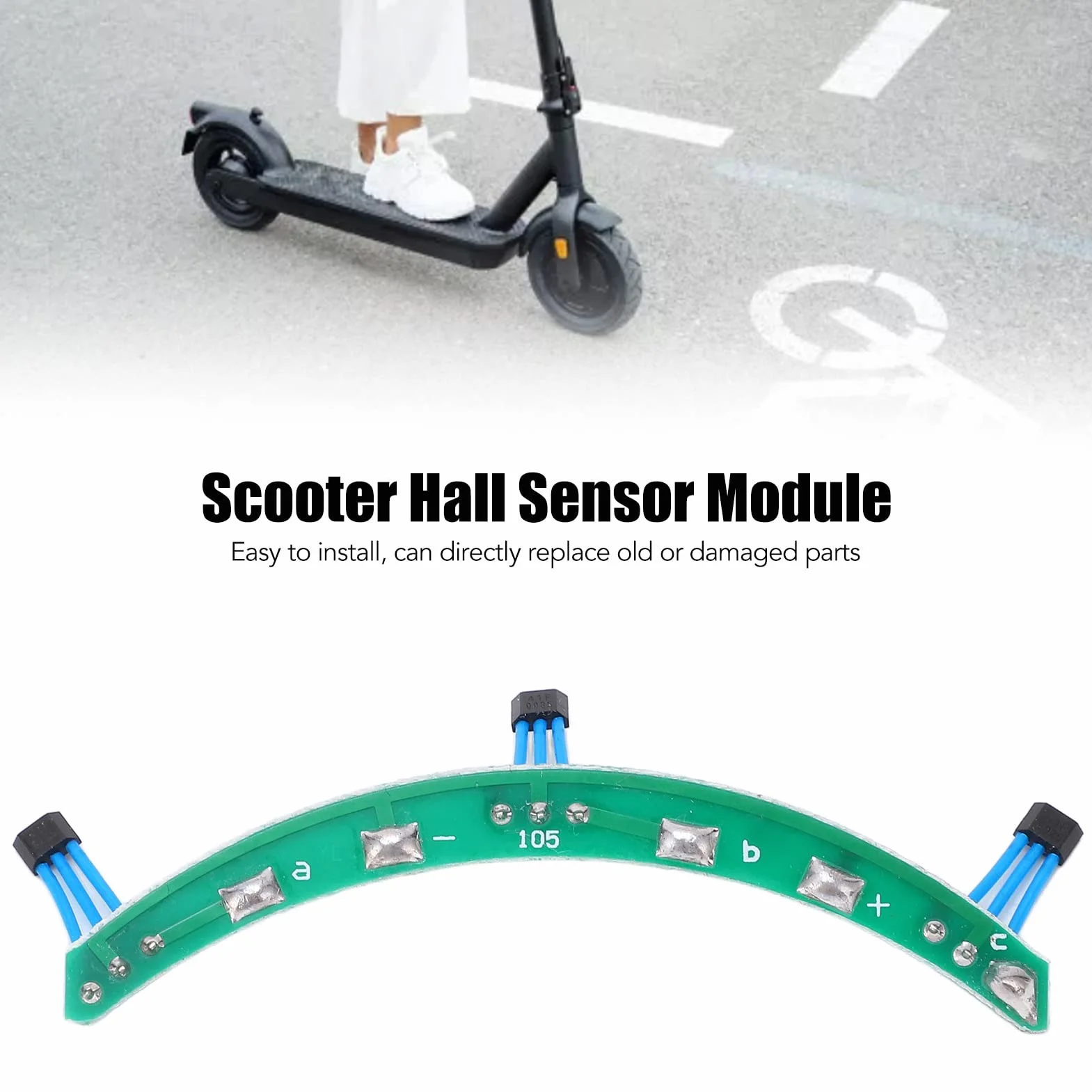 Akozon Placa de Sensor Hall para Patinete Eléctrico, Placa PCB con Sensor Hall para Motor, para Patinete Eléctrico Xiaomi, Sensores Hall, Patinete Eléctrico Xiaomi