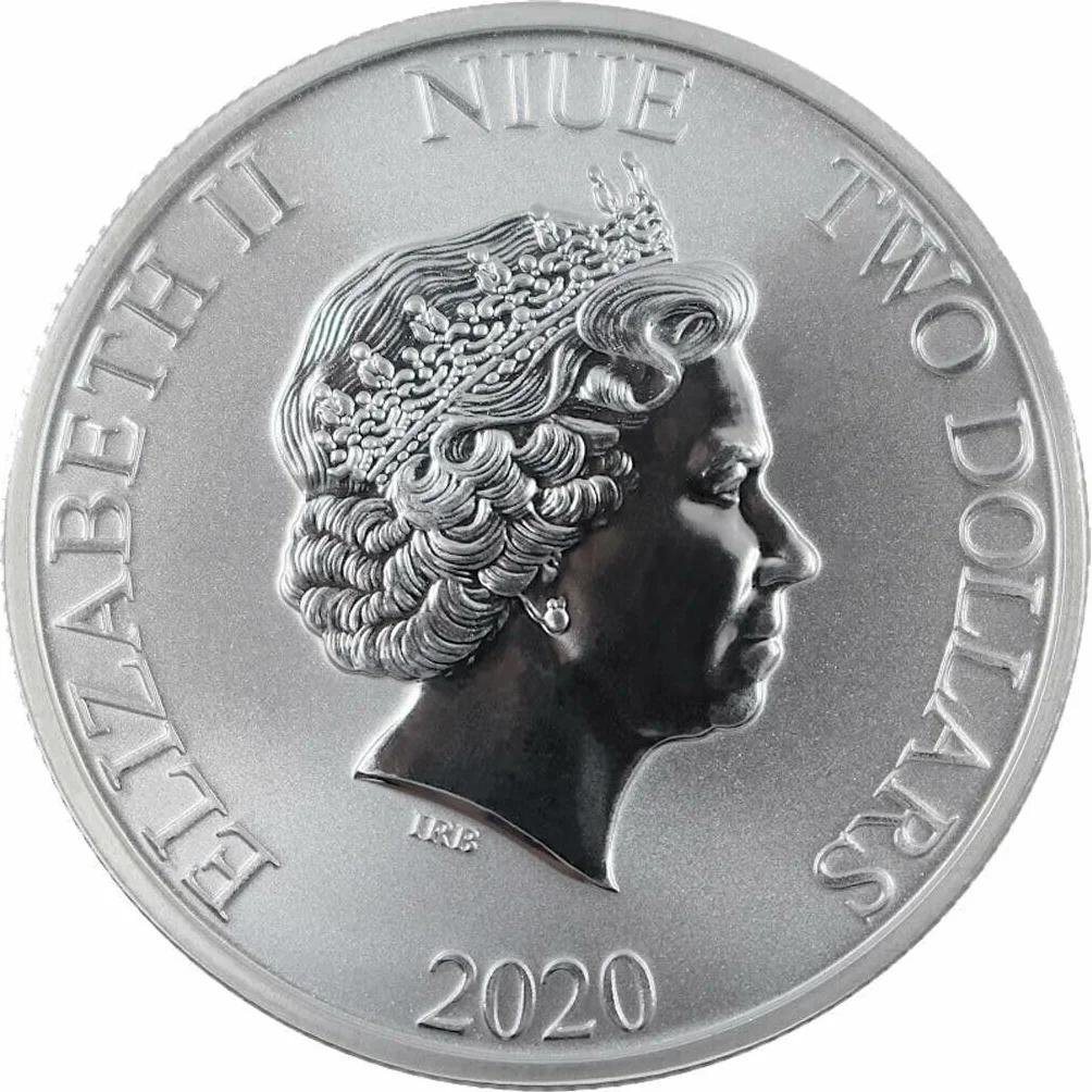 Moneda de plata de 1 onza Jurassic 2020 Park Niue solo 10,000 piezas Cápsula de plata de 1 Oz Silver Top Condición!