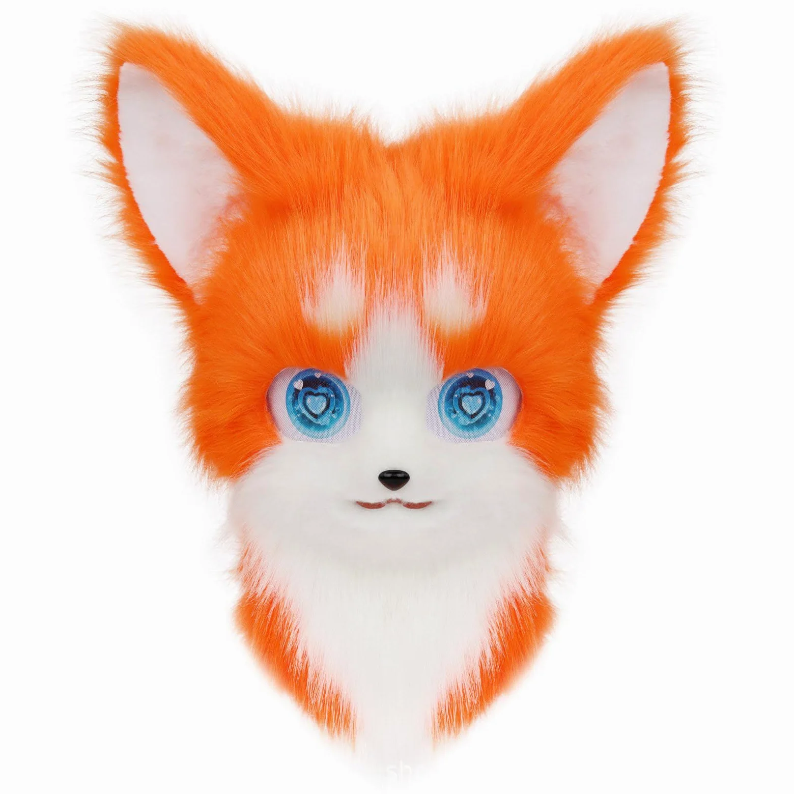 [Qsvbeeqj] Kigurumi peludo con cabeza de animal de piel sintética sombrero de zorro de gato de peluche para fiesta de Halloween accesorios de disfraz de disfraces de disfraces de Halloween