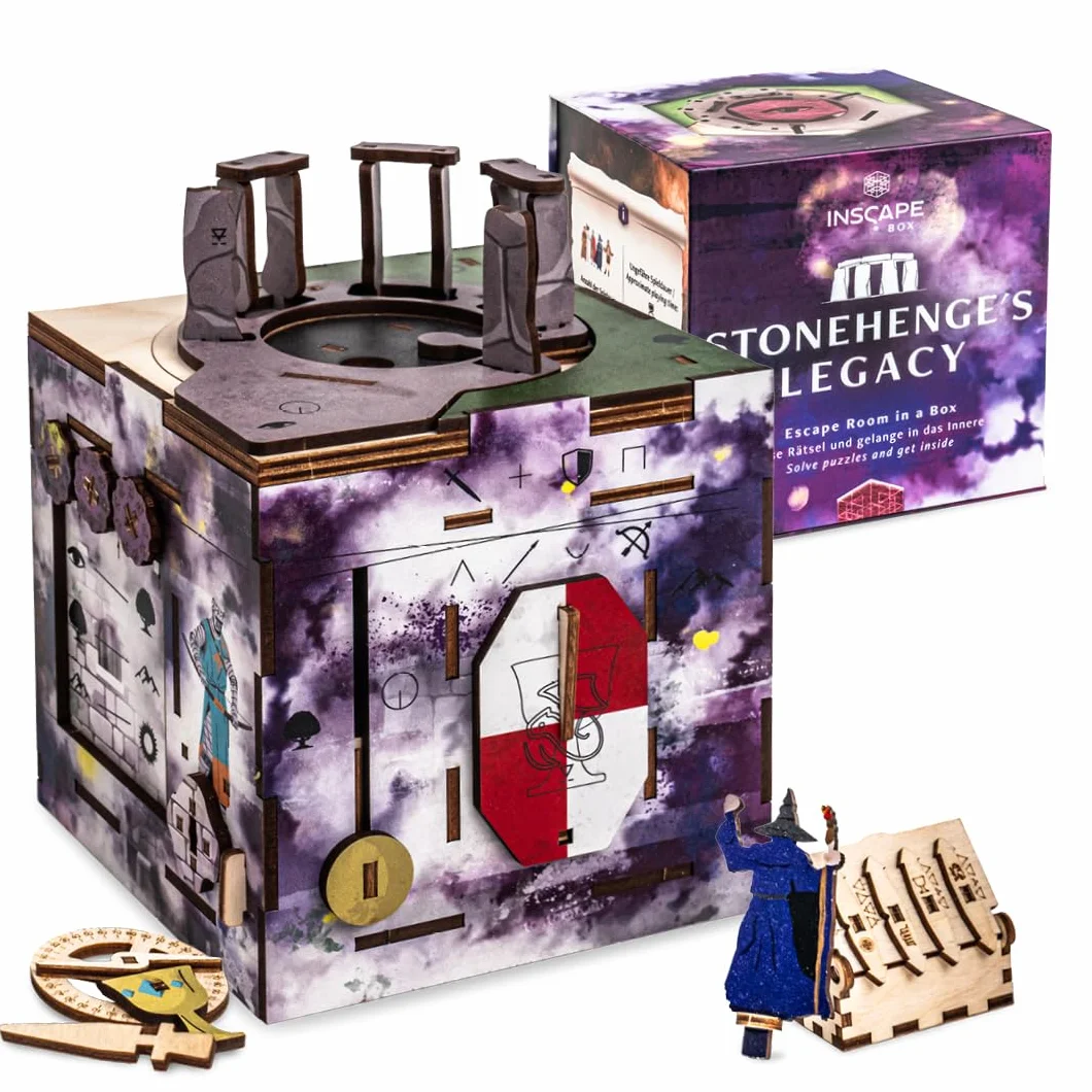 INSCAPE Cluebox Stonehenge's Legacy Puzzle de Madera Interactivo 3D con Mecanismos Secretos