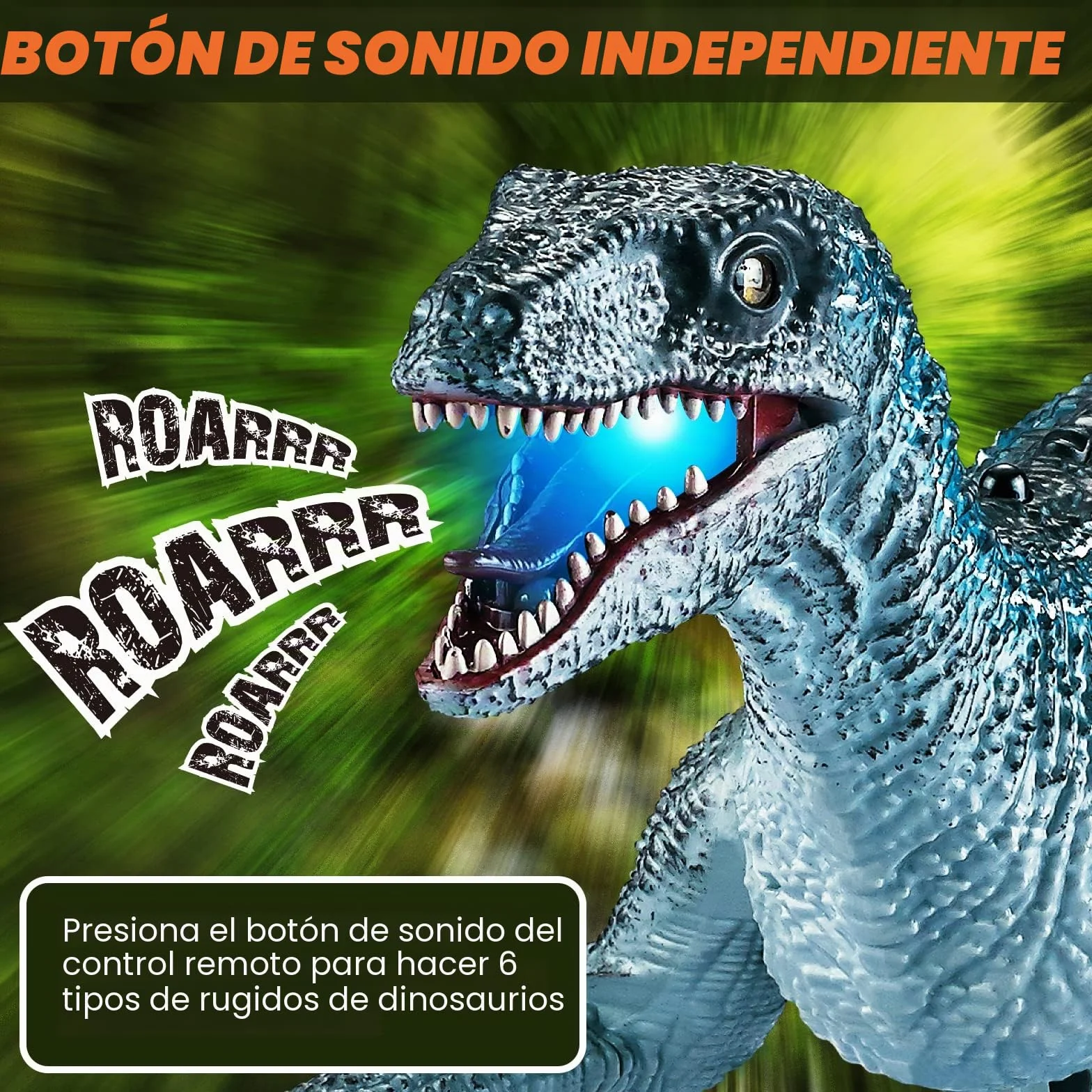 Dinosaurio Teledirigido, Dinosaurio Juguete para Niños, Dino Robots a Control Remoto con Luces LED y Sonidos, Juguete Teledirigido para Niños de 3 4 5 6 7 8 Años, Navidad