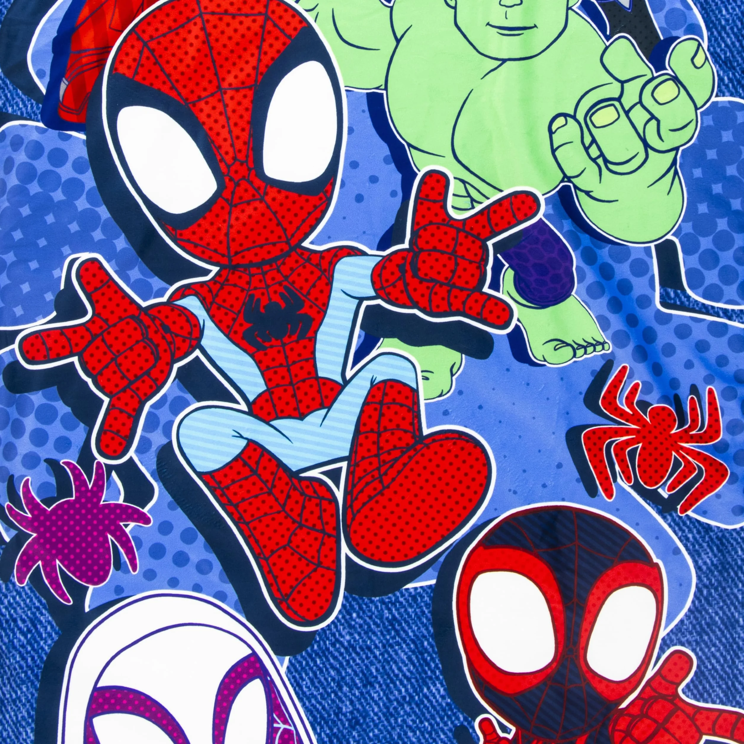 Set de 2 con Almohada y Manta de superhéroes Marvel, Suave Saco de Dormir Infantil con Bolsa y Almohada, para Fiestas de Pijamas, Viajes y acampadas