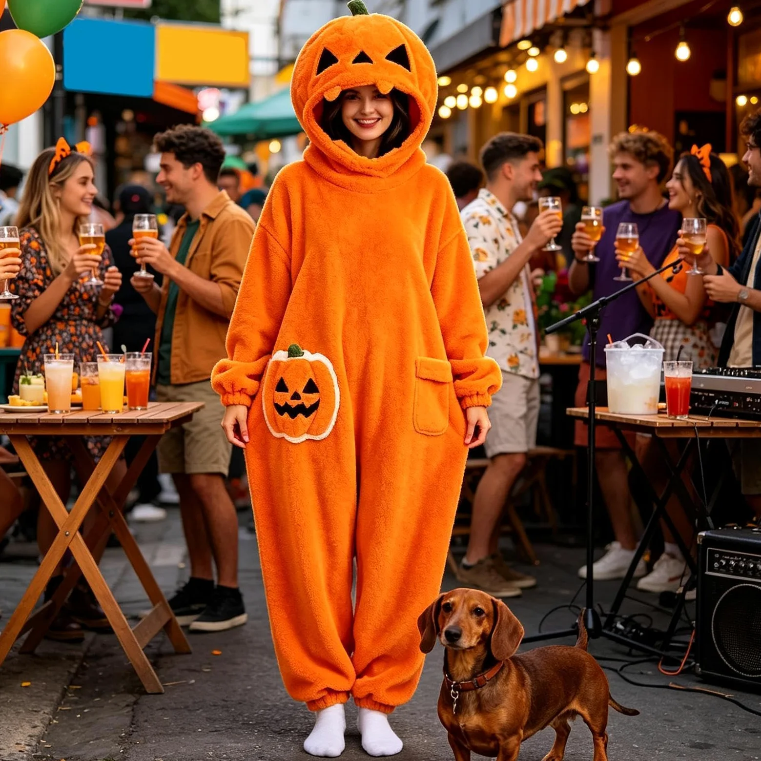 Disfraz de mono de calabaza de Halloween para adultos y niños | Pijama con capucha, manta calabaza suave, cálido, usable, disfraz Halloween sombrero calabaza, para fieste en casa cosplay