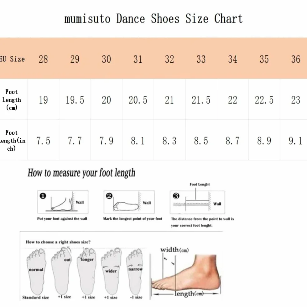 Mumisuto Zapatos de Baile Latinos para Niñas Tacón Alto 4 cm Marrón