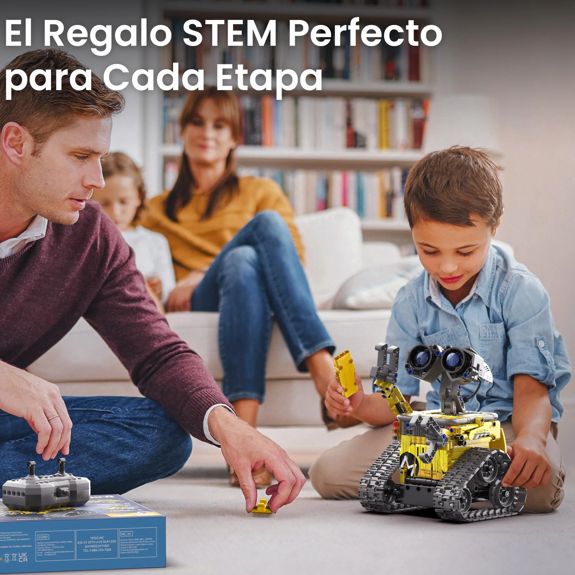Sillbird 5 en 1 Kit de construcción de Robots con Mando a Distancia Stem Regalos para niños de 8-13 años, Codificación Juguetes Robóticos para Niños Cumpleaños（488 Piezas）