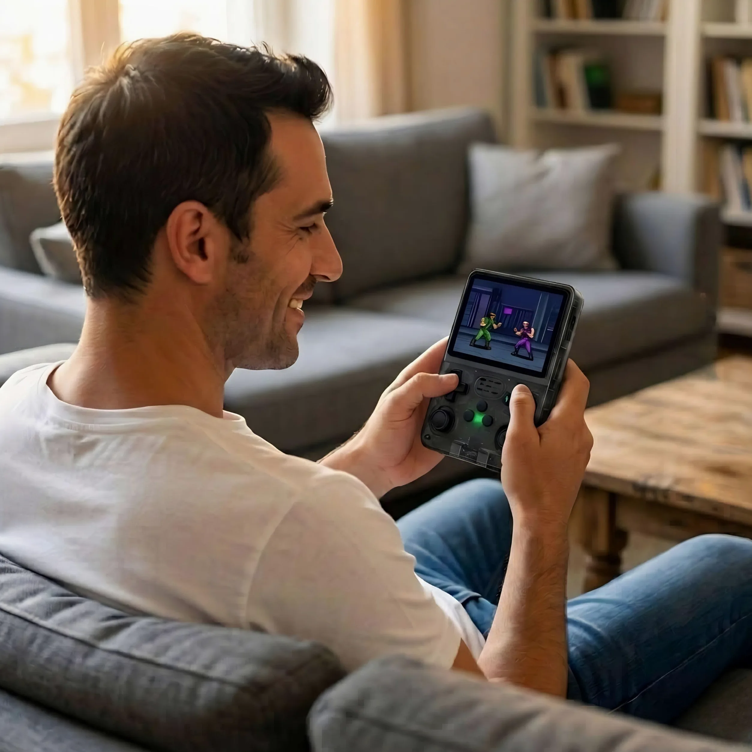 Consola Retro Portatil con 20.000 Juegos - Versión 2025- Mini Consola Arcade - Juegos de PS1, PSP, N64, NDS, SuperN, GameB, GBA, NeoG, etc. - Pantall HD 3.5' 640 * 480 - Rechace Imitaciones (Negro)