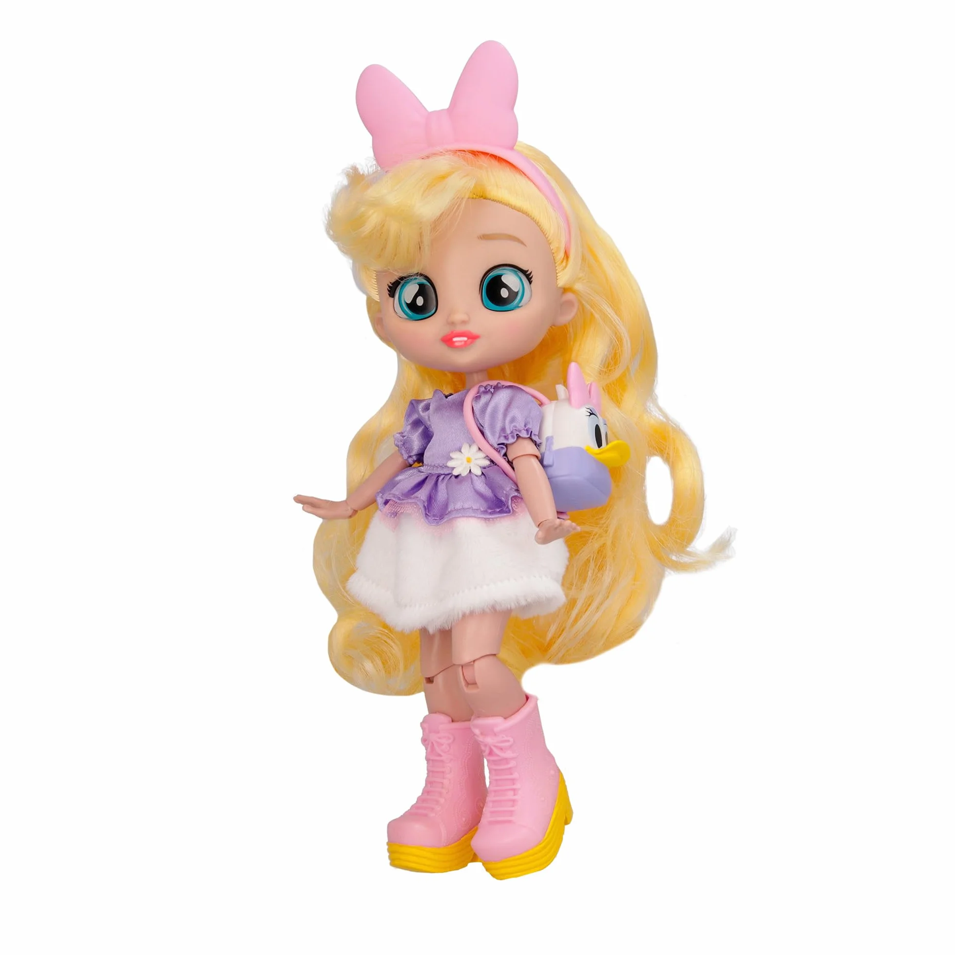 BFF by BEBÉS LLORONES Disney Daisy, Muñeca Articulada para Jugar A Vestir, Accesorios Inspirados En Daisy Duck, Juguete para Niños y Niñas a Partir de los 3 Años