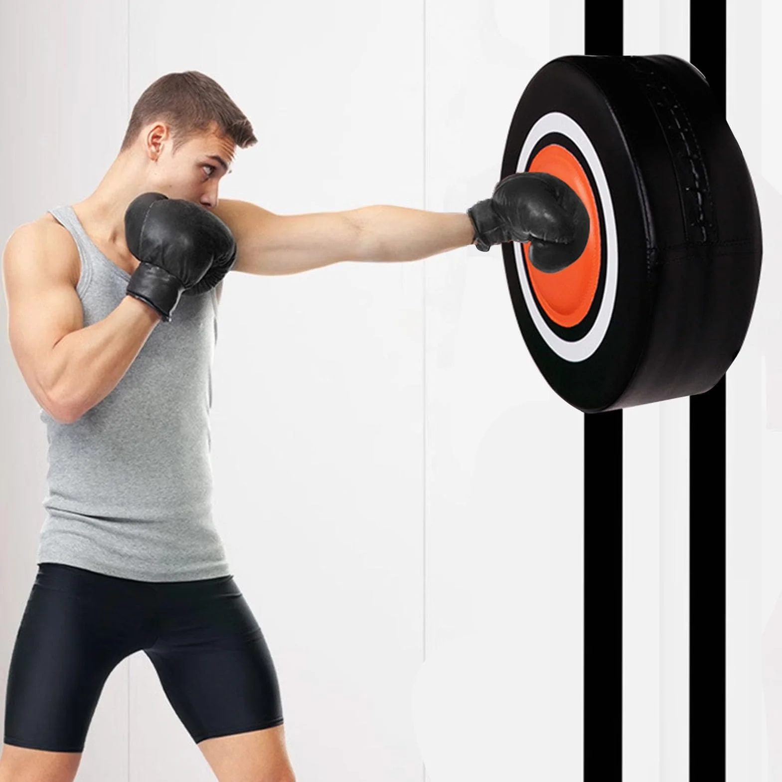 Bolsa de Boxeo de Cuero Grueso para Entrenamiento Fitness, Montar en la Pared