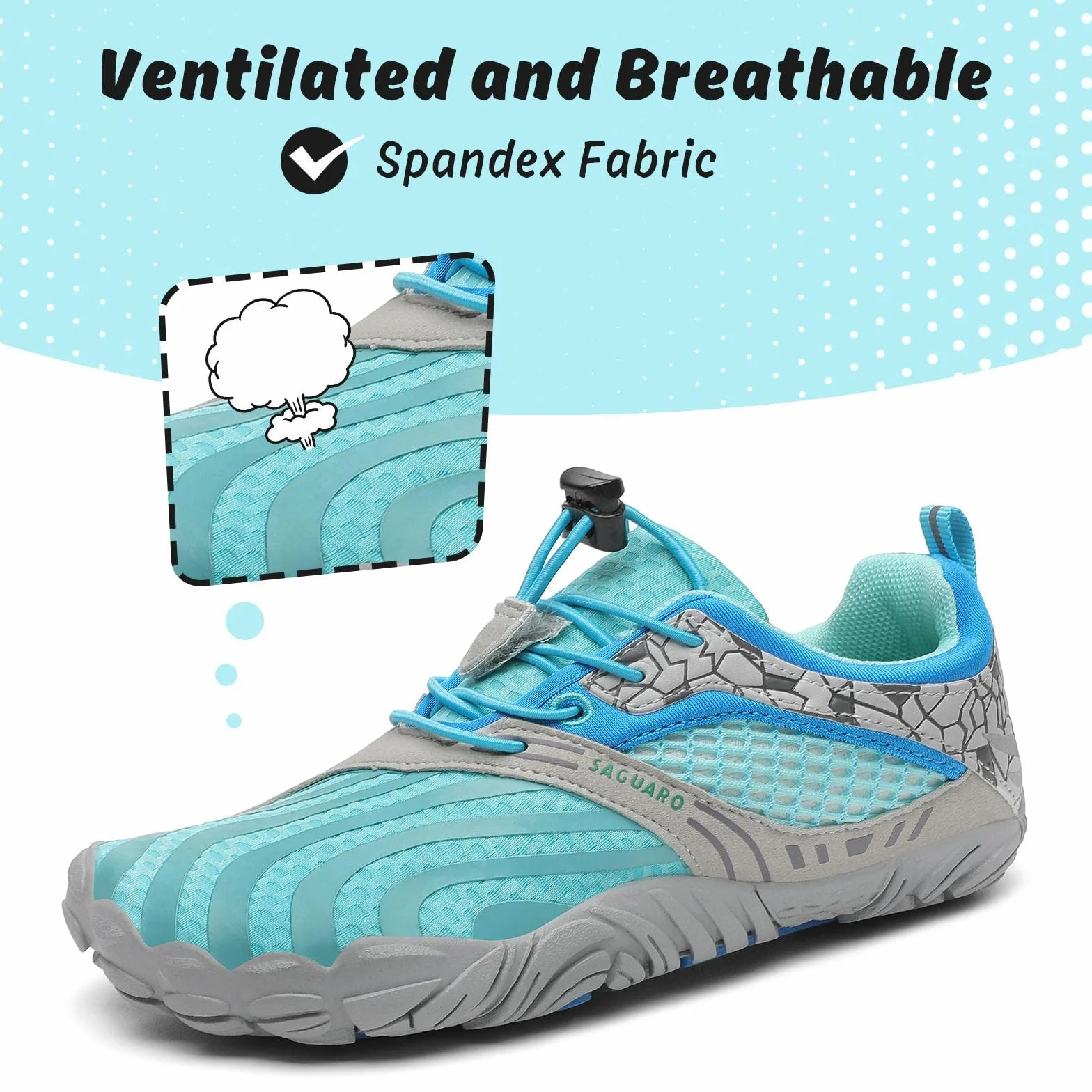 SAGUARO Niños Calzado Descalzos Zapatillas de Trail Transpirables Minimalistas 24-36 EU