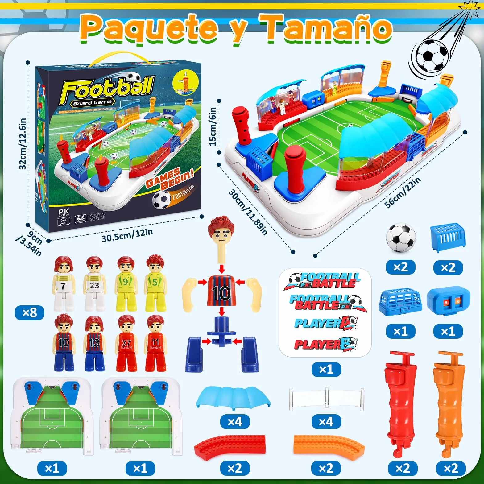 Mini Futbolines para Niños Adultos - Juegos de Mesa Interactivos