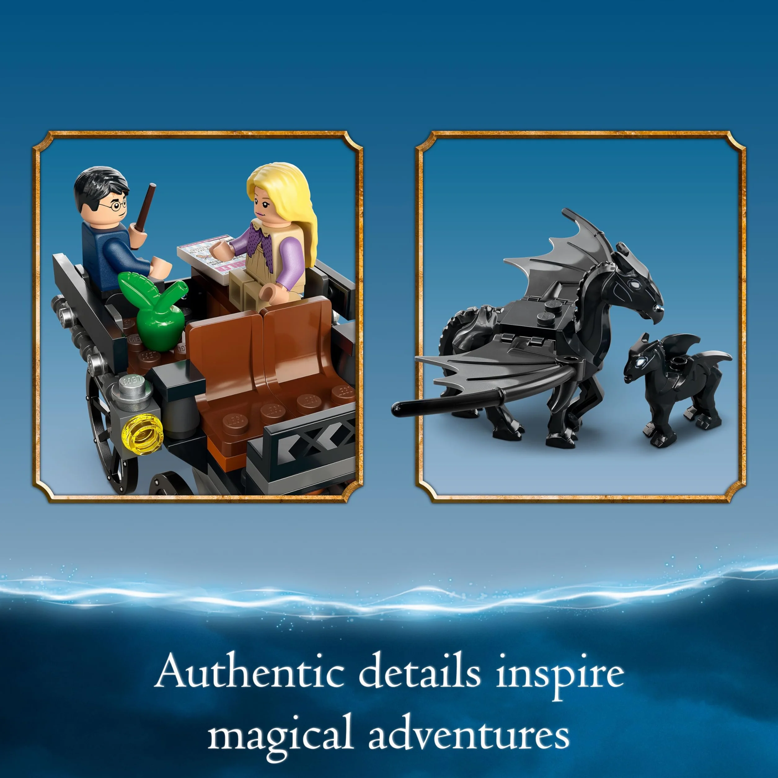 LEGO 76400 Harry Potter Carruaje y Thestrals de Hogwarts, Set de Construcción con Mini Figuras