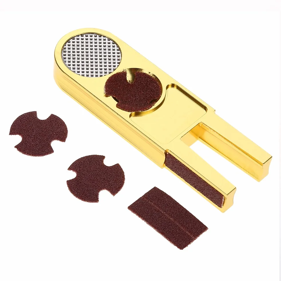 Tbest 3 en 1 Multifuncional Taco de Punta Piscina Forma de U Herramienta de Reparacion Accesorio para Billar Snooker