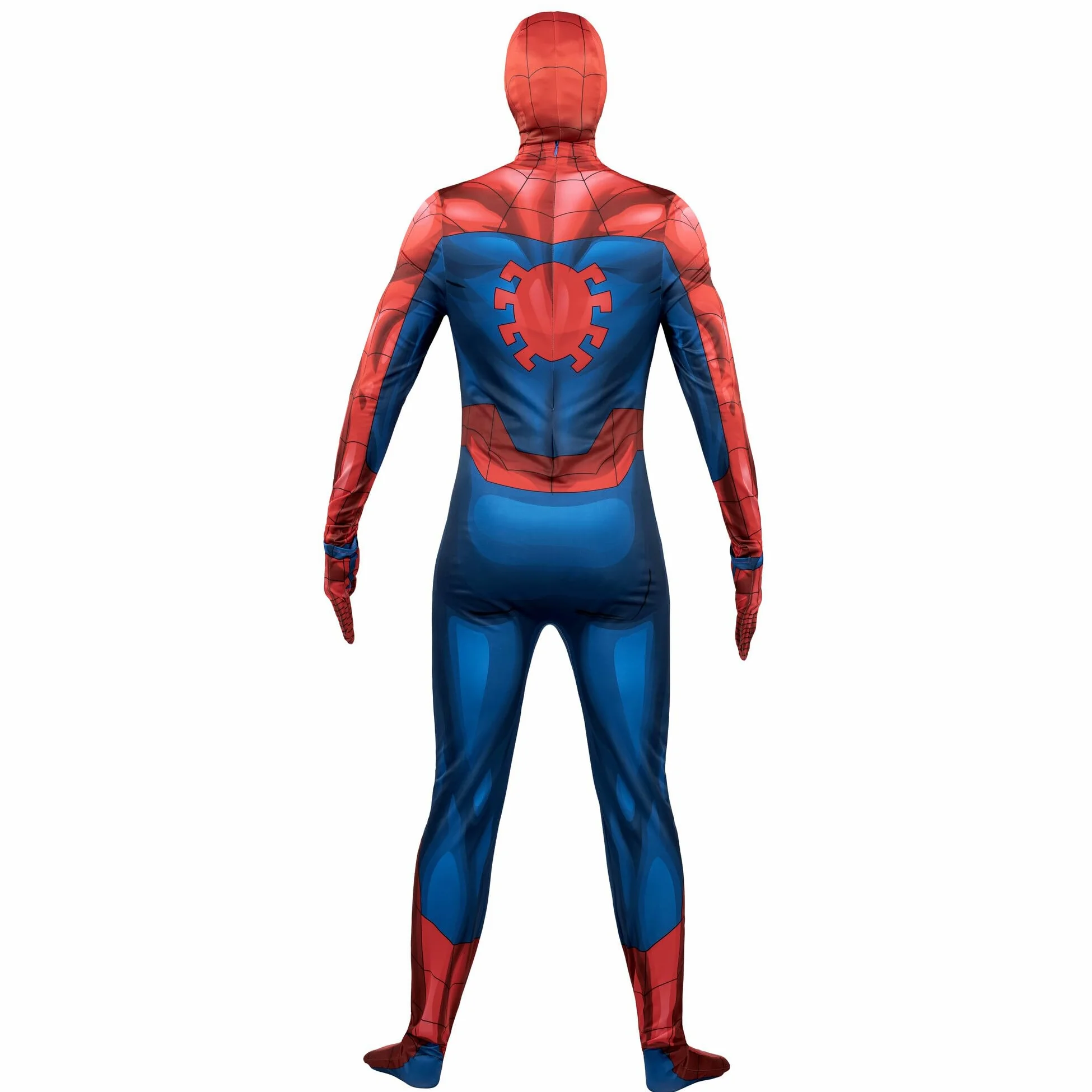 MARVEL Spider-Man Disfraz oficial para adulto tipo Zentai para Halloween, traje ceñido de cuerpo completo de elastano elástico con cremalleras ocultas y aberturas en las muñecas