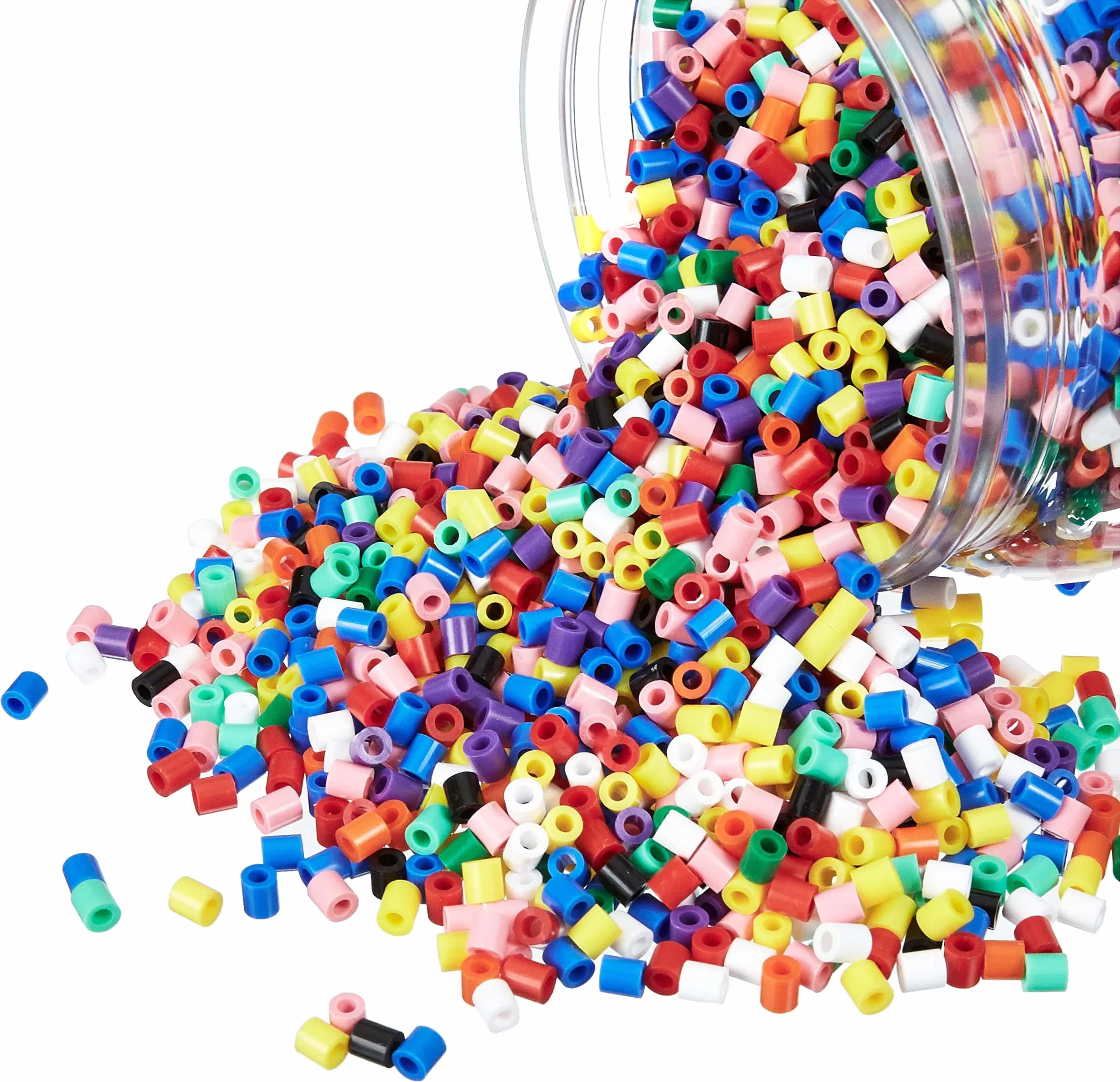 HAMA BEADS - Bote de cuentas Plástico Cilíndricas para creación objetos , color/modelo surtido