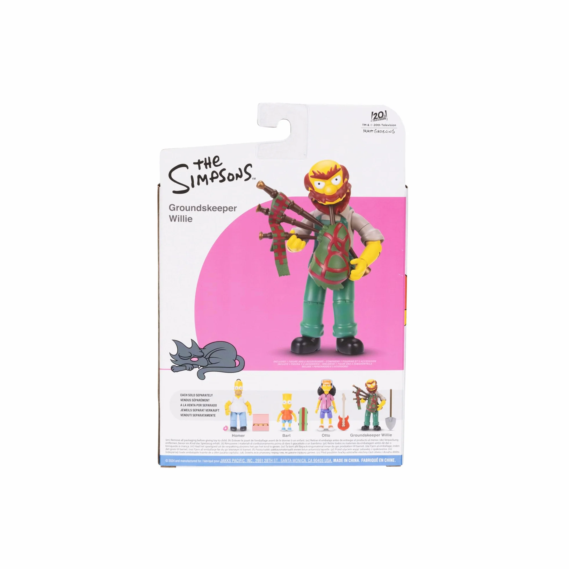 Los Simpsons - Figura Groundskeeper Willie de 13 cm Totalmente articulada - Figura Coleccionista de los Simpsons - para Niños 3 Años +