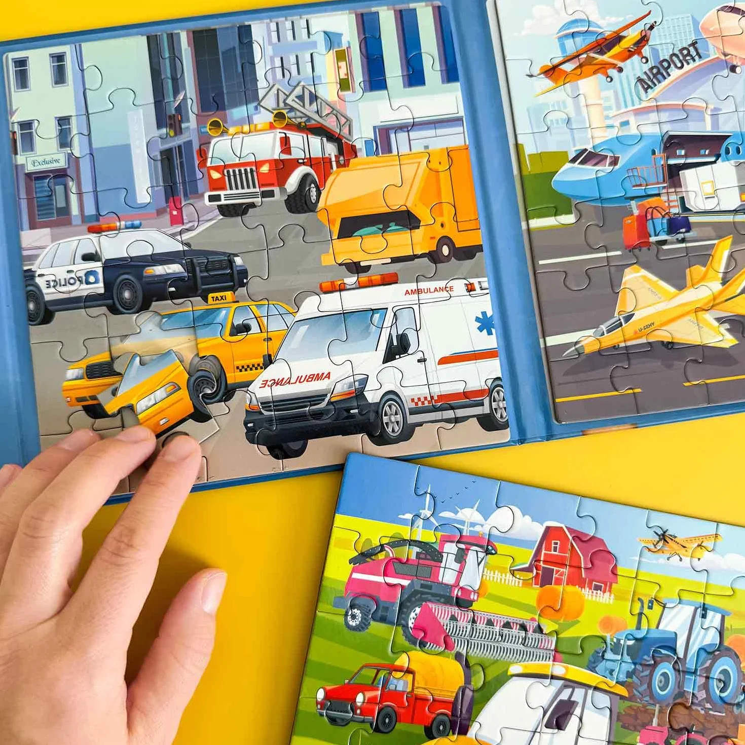 QUOKKA Puzzle Magnetico 36 Piezas Transporte Juegos Viaje Niños 3 4 5 Años Regalo