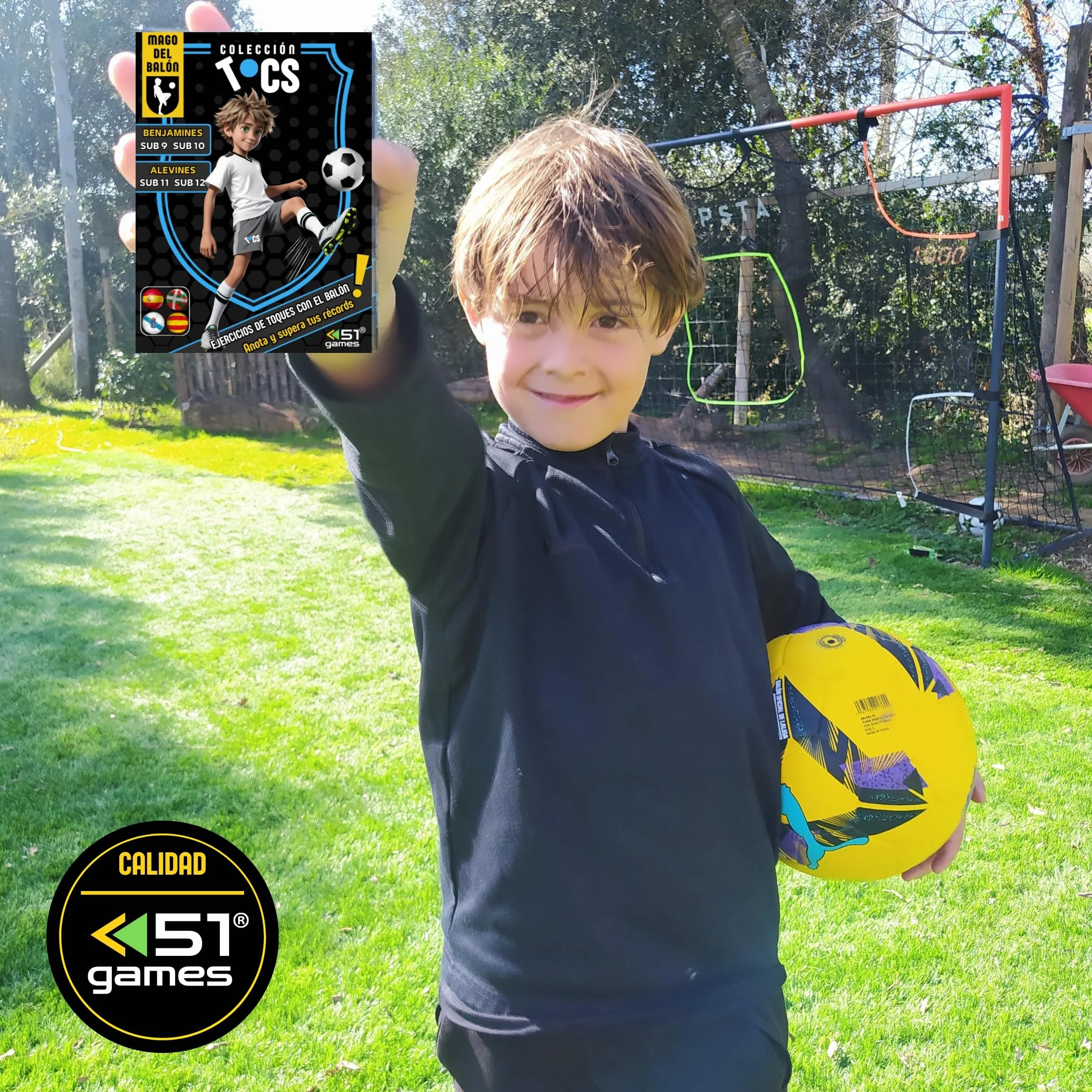 TOCS Mago del balón | Ejercicios de fútbol para niños | 36 retos de toques con el balón | Mejora tu técnica | Anota y supera tus récords | Regalo 8,9,10 y 11 años | Tu entrenamiento en forma de juego