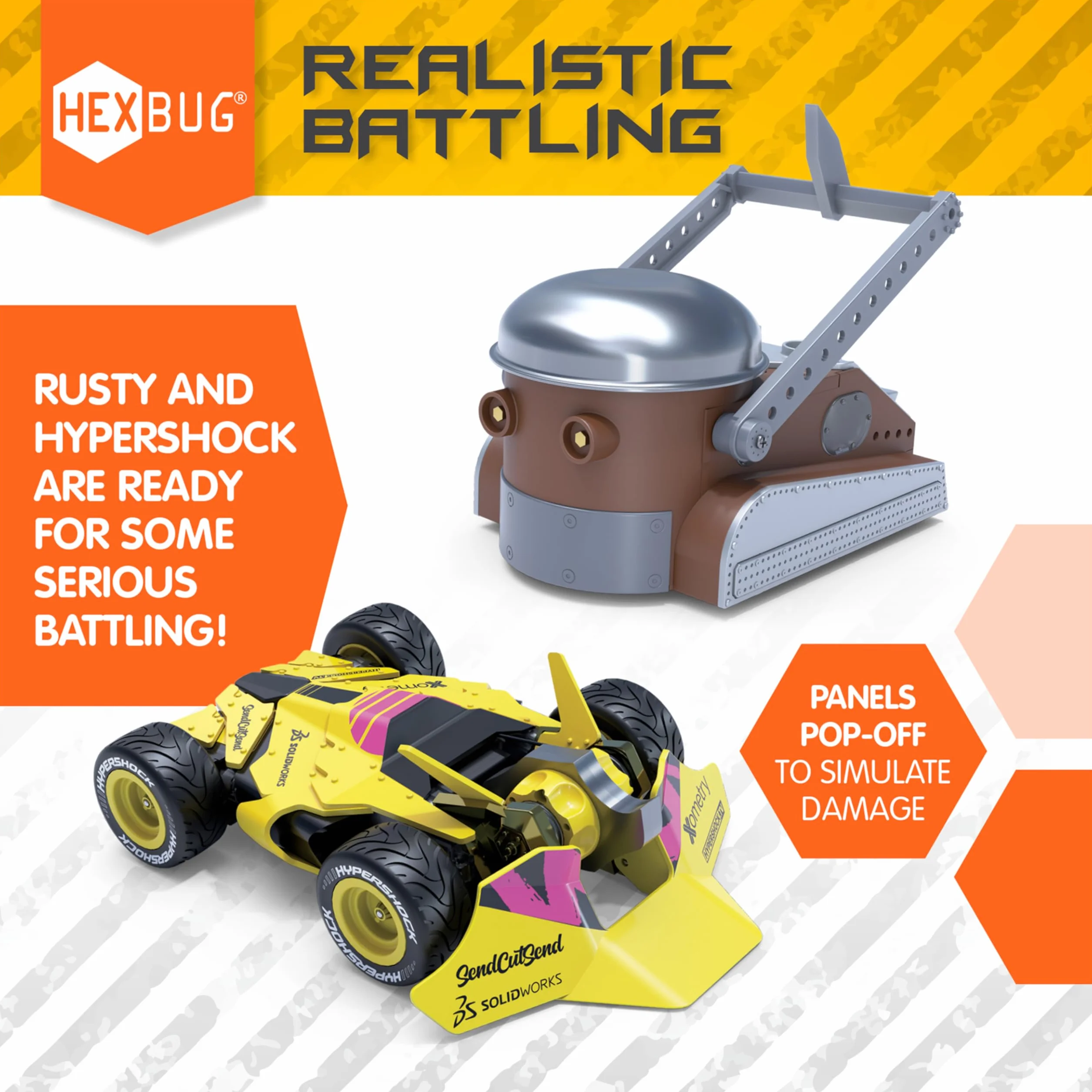 HEXBUG BattleBots Rivals Rusty and Hypershock