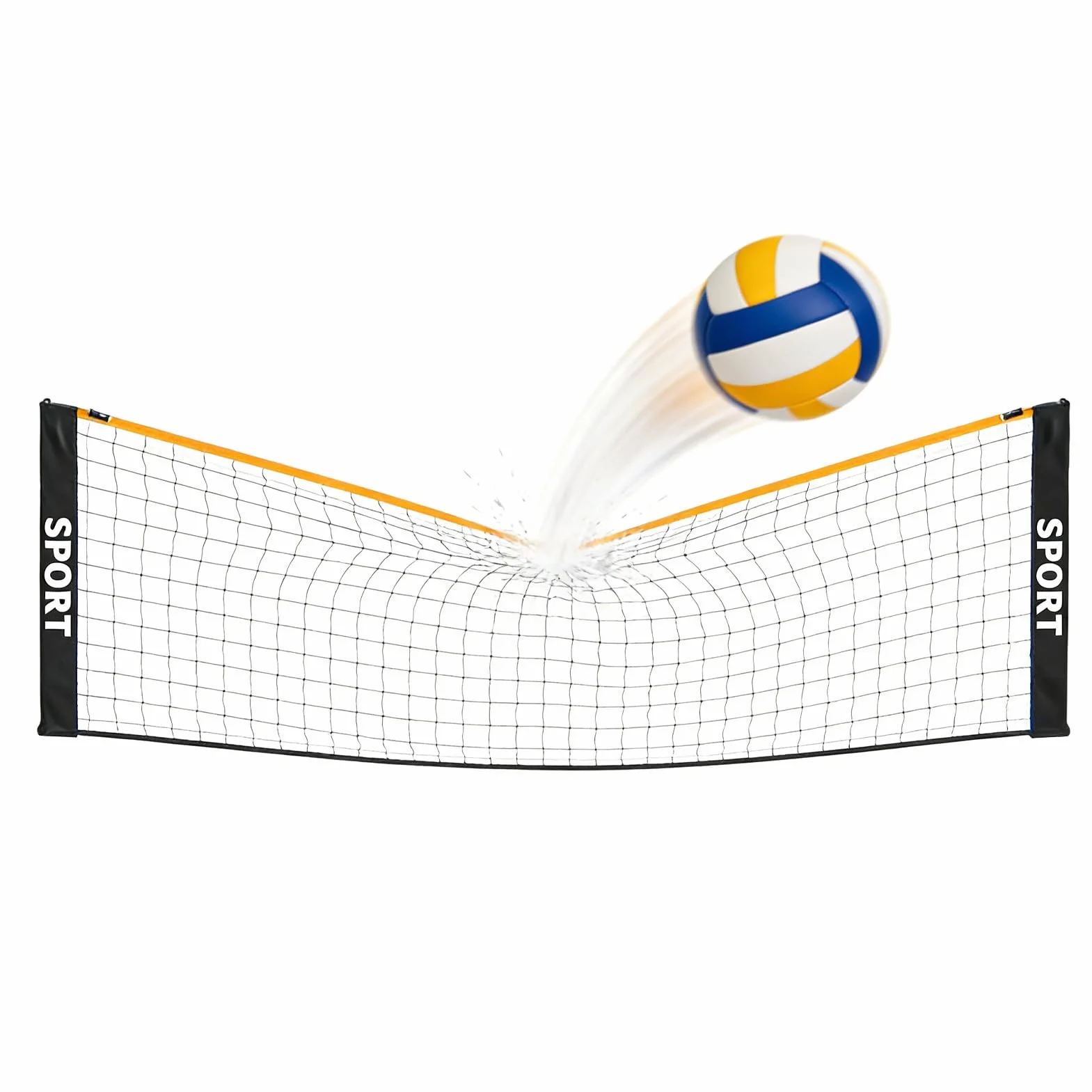 Red de voleibol portátil plegable altura ajustable resistente a la intemperie para juegos al aire libre