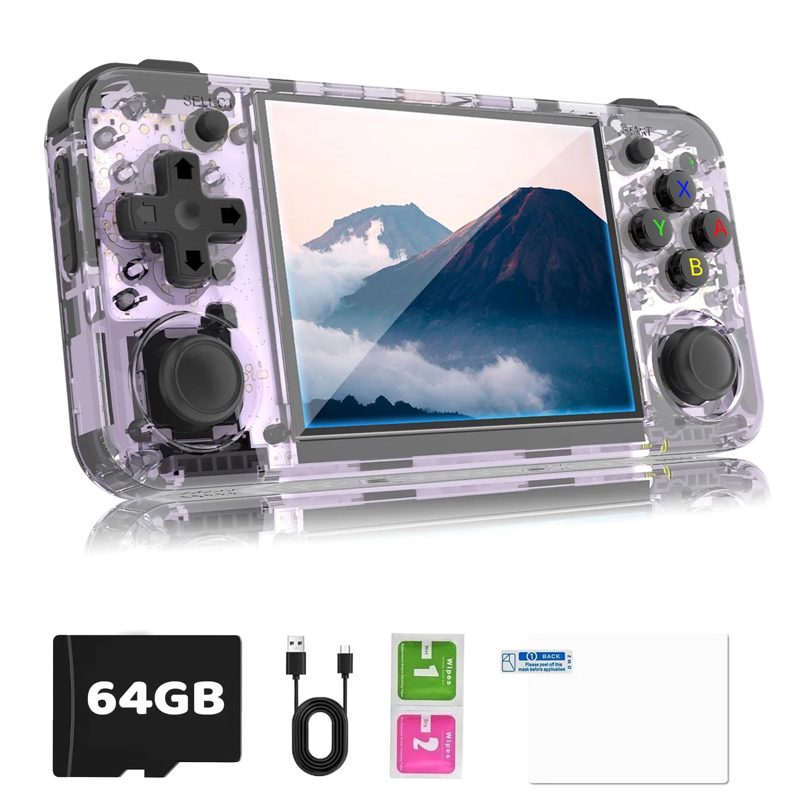 RG35XX H - Consola de Juegos Retro, Pantalla IPS de 3.5 Pulgadas incorporada, Tarjeta TF de 64 GB, con batería de 3300 mAh, Consolas de Juegos, Compatible con HD y Salida de TV, Consola de Juegos