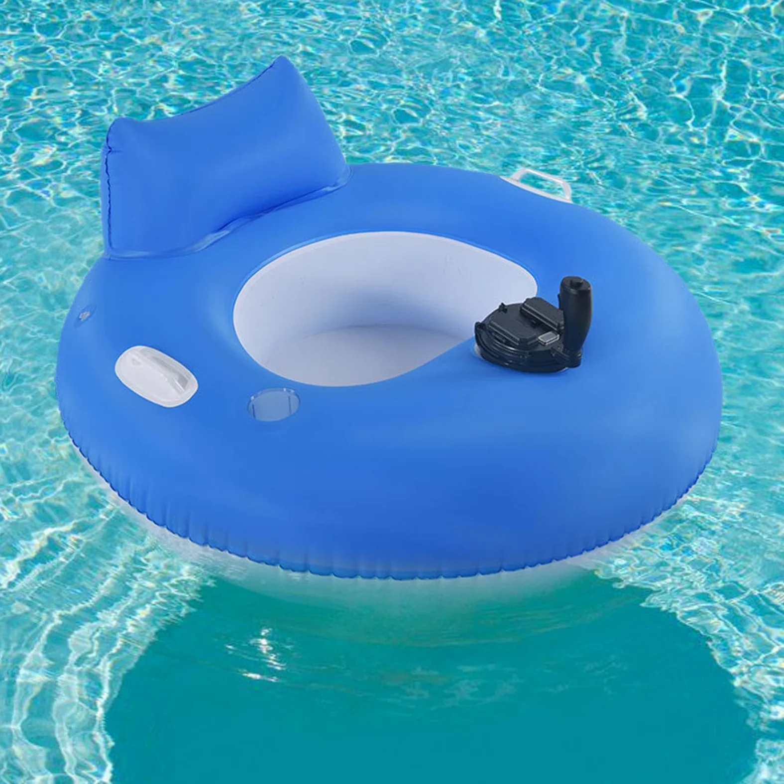 Cojín de natación motorizado,Tumbona de agua inflable para mujeres - Tumbona cómoda y portátil para nadar en el lago de verano y tomar el sol