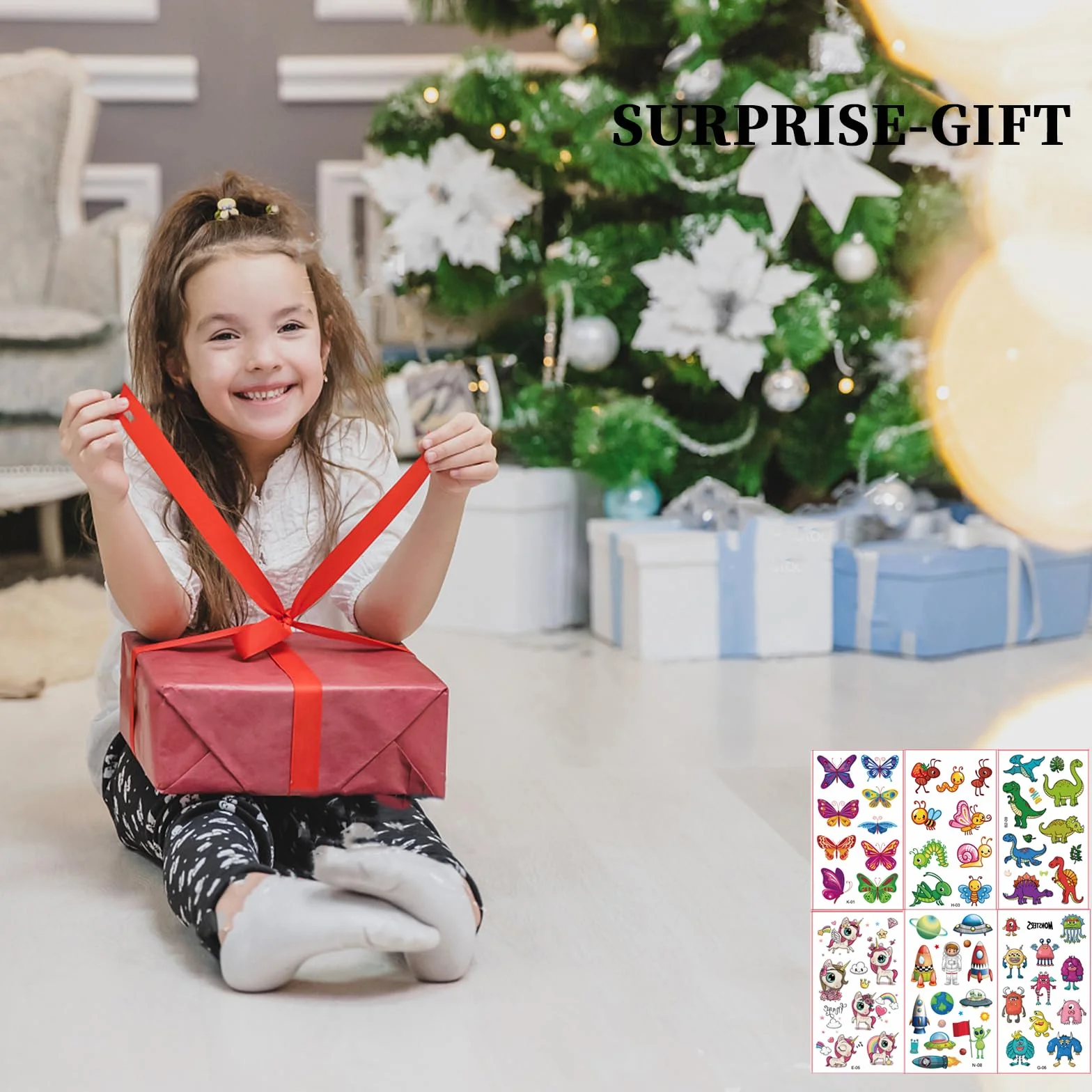 Fhlbestyu Tatuajes Temporales Niños 350+, Tatuajes Niñas Unicornio Sirena Mariposa Regalo de Decor Fiesta Para Niños Tattoos Infantiles Regalos de Fiesta Cumpleaños Impermeables