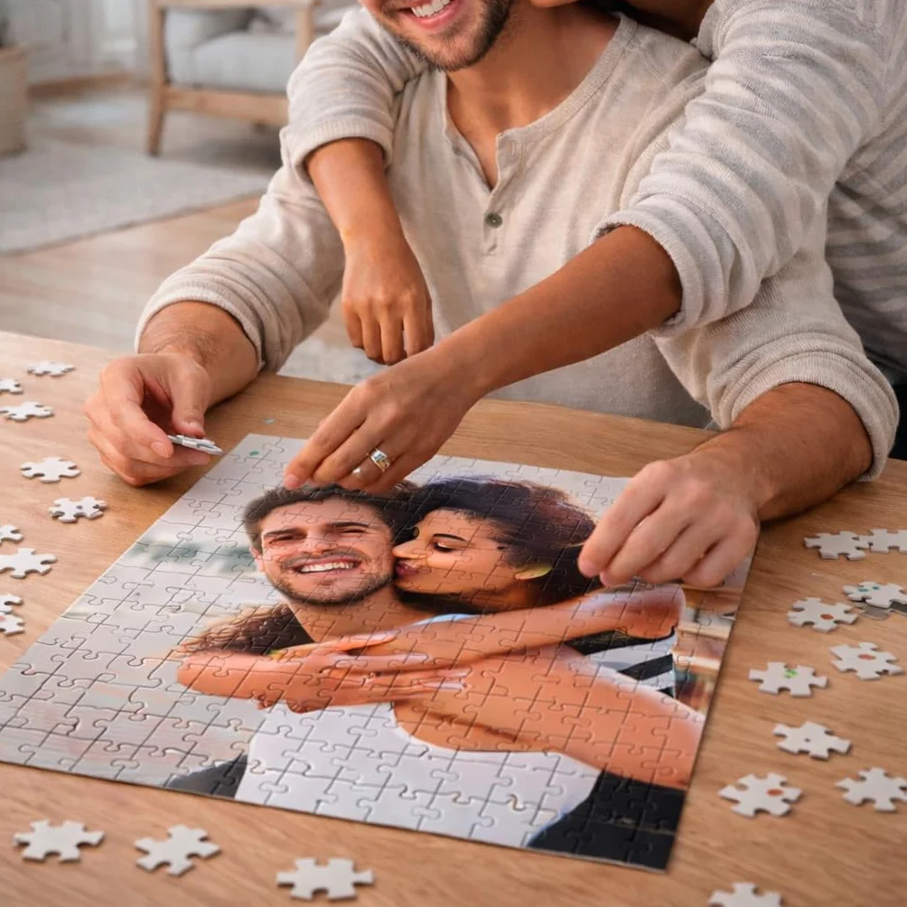 Puzzle Personalizado 100 Piezas con Foto y Texto, Regalo Original