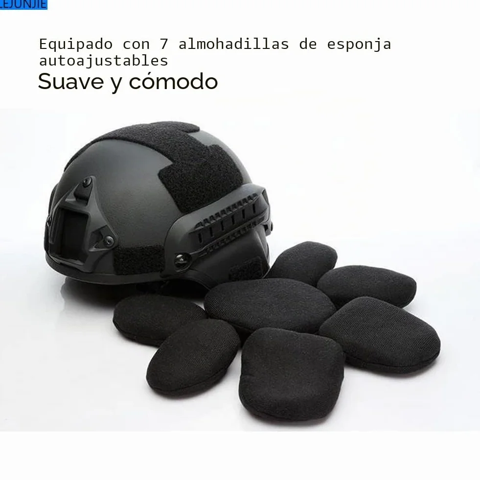 Cascos Tácticos Mich con Máscara Desmontable para Airsoft, Paintball y Caza