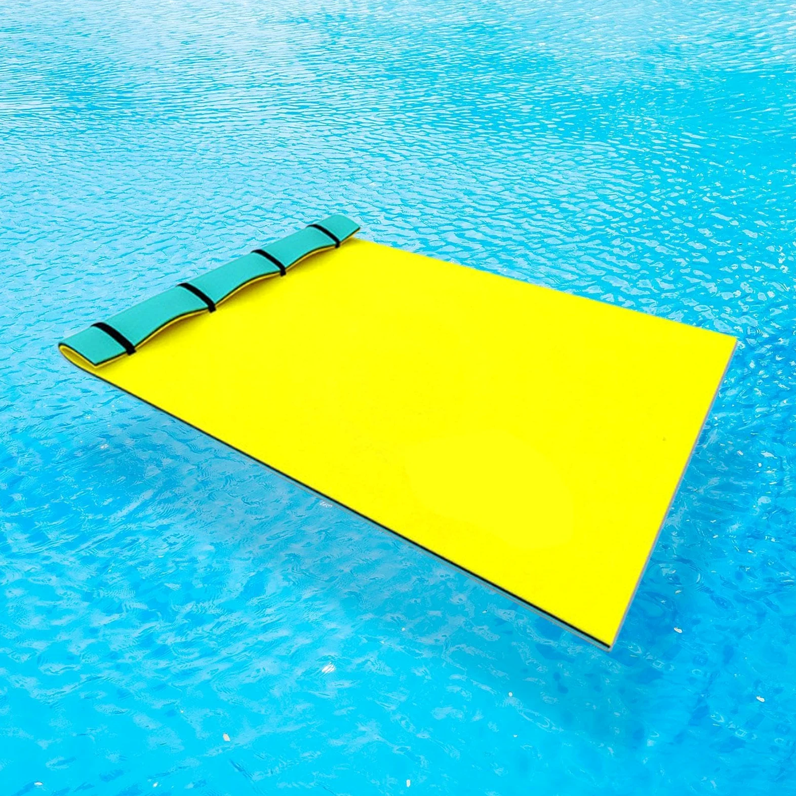 Churro de Flotación XPE 180x55 cm (71x22 Inch) - Mat de Agua Flotante, Rollito Plegable para Piscina, Nadar y Buceo
