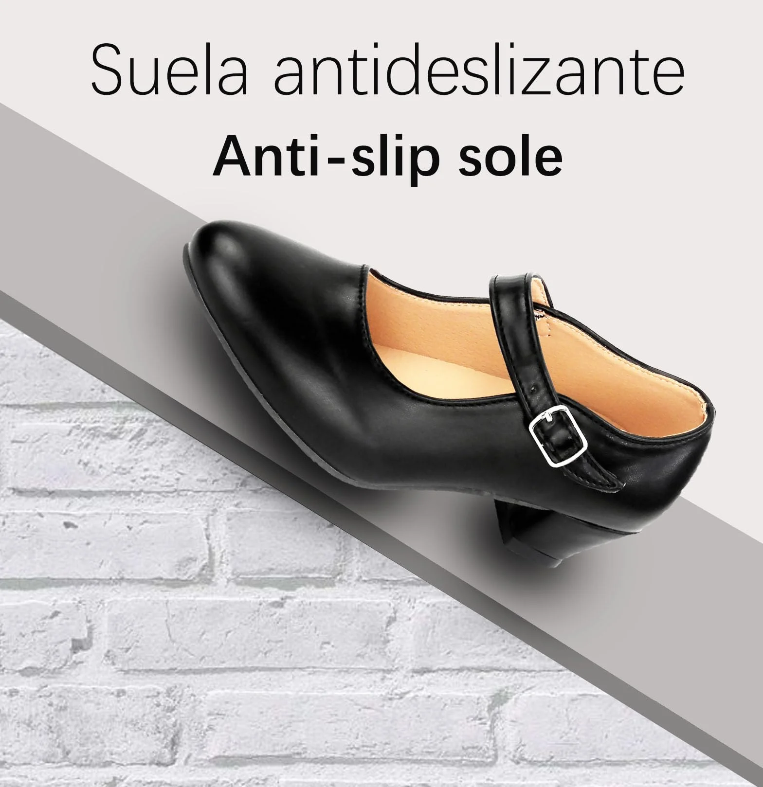 Zapatos Flamenco para Niña de Danza, Calzado de Baile Sevillana, Tacones con Cuña Cómodos