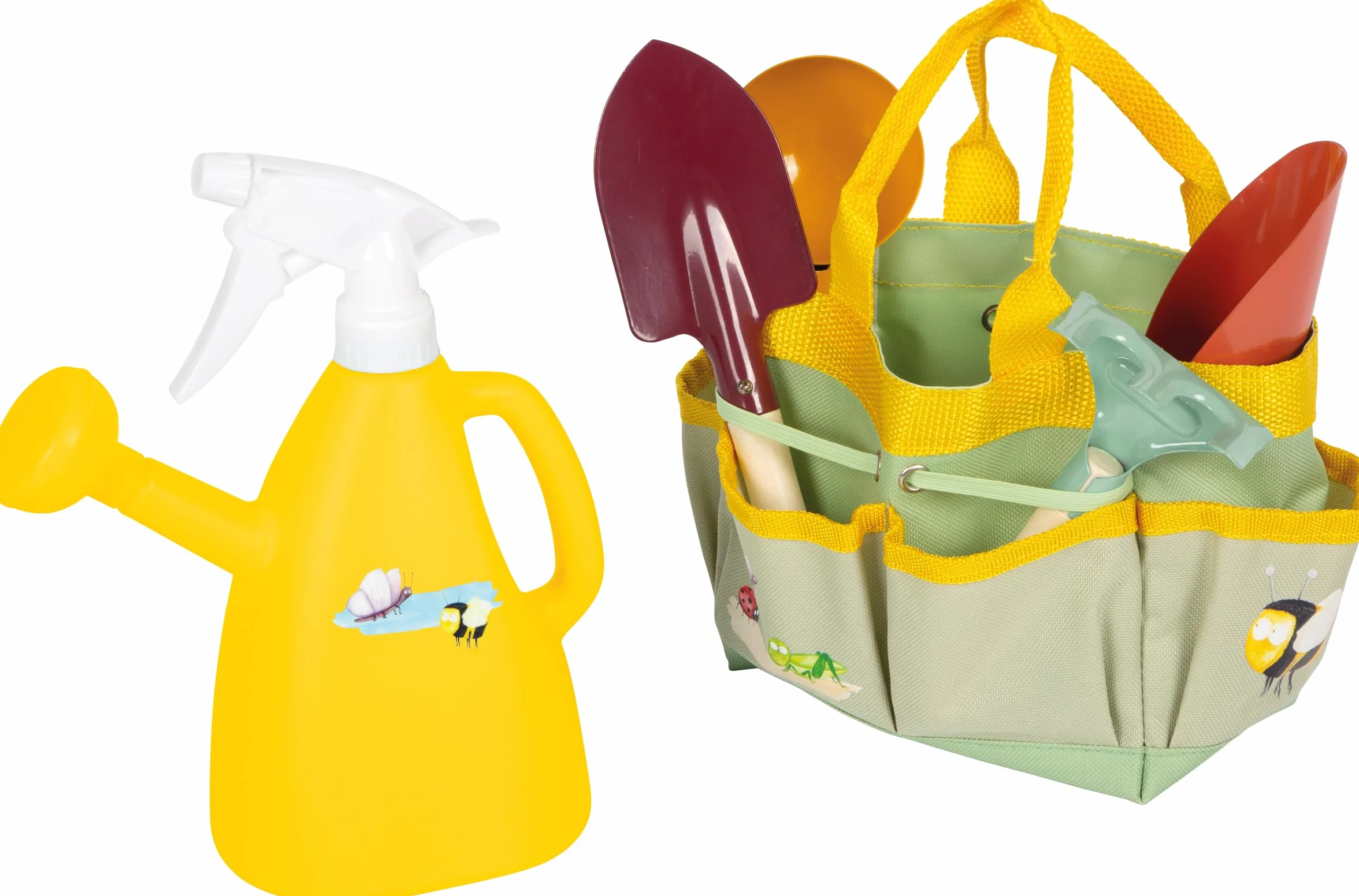 small foot Bolsa Herramientas de jardín Tiny Garden Infantil Madera Metal, a Partir de 3 años, 12664, Multicolor