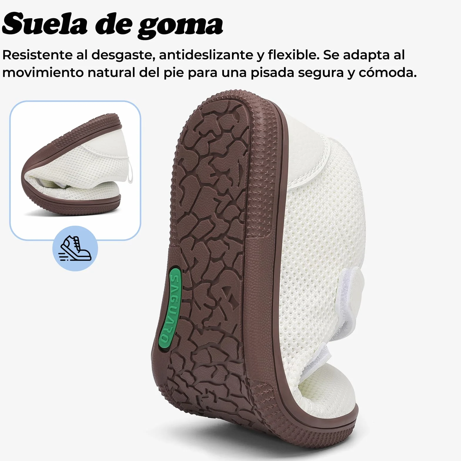 SAGUARO Zapatillas Barefoot Niños Calzado Deportivas Puntera Ancha Zero-Drop Sole Gr.25-35