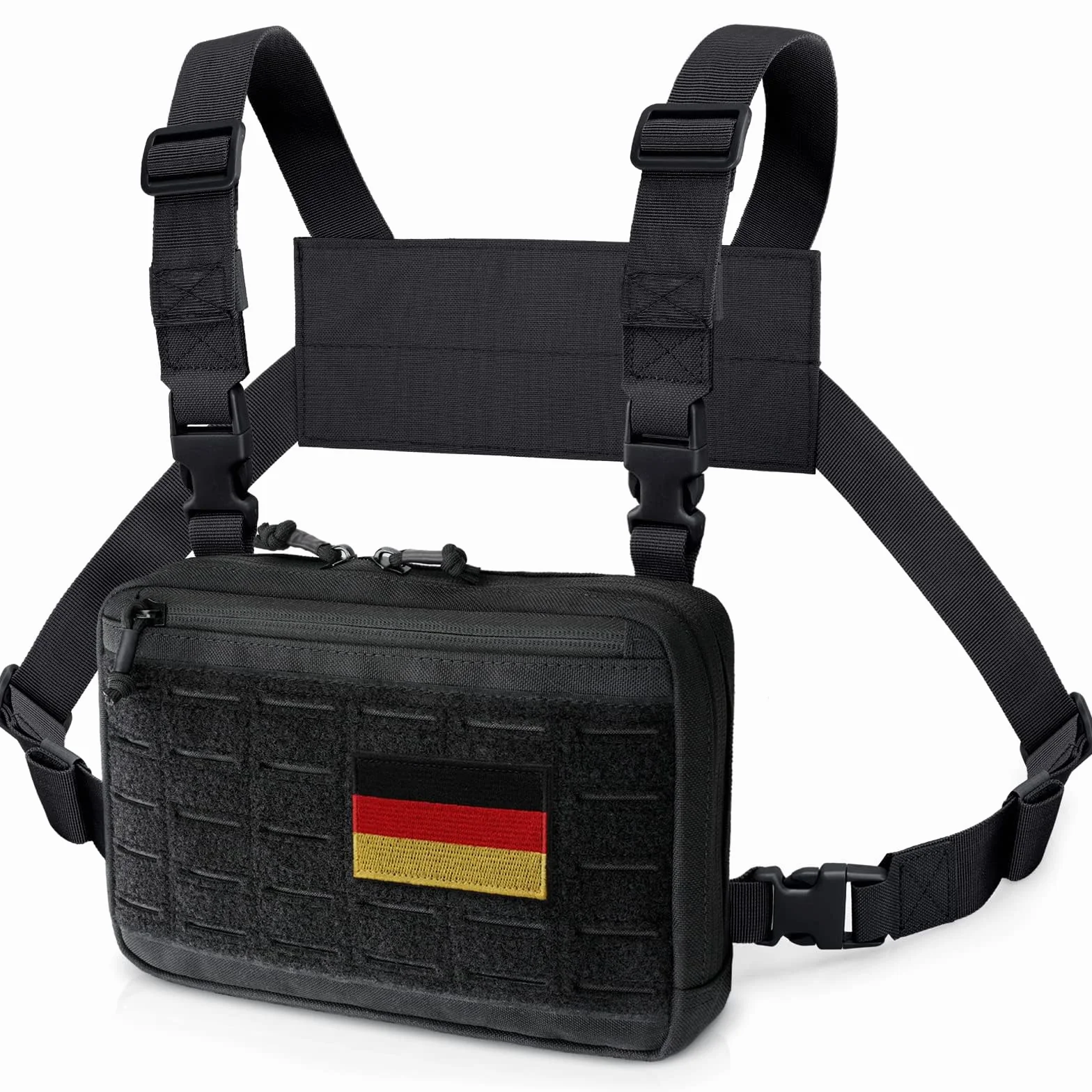 WYNEX Táctica Pecho Rig Corte Láser Molle Pouch Utilidad Recon Kit