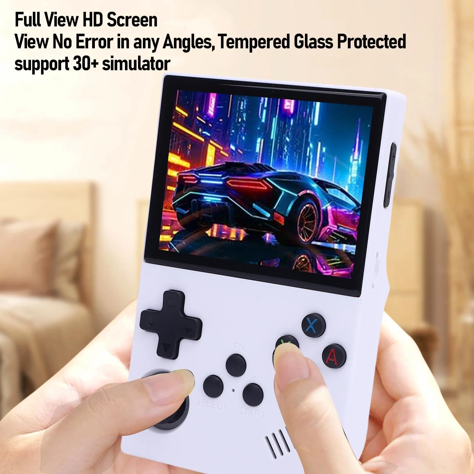 Consola de Juego de Mano RK3326 Consola de Juegos de Mano Retro 3.5 Pulgadas, Dispositivo de Juego Portátil con Batería de 3500 MAh, Admite Más de 10000 Juegos Clásicos y (64G)