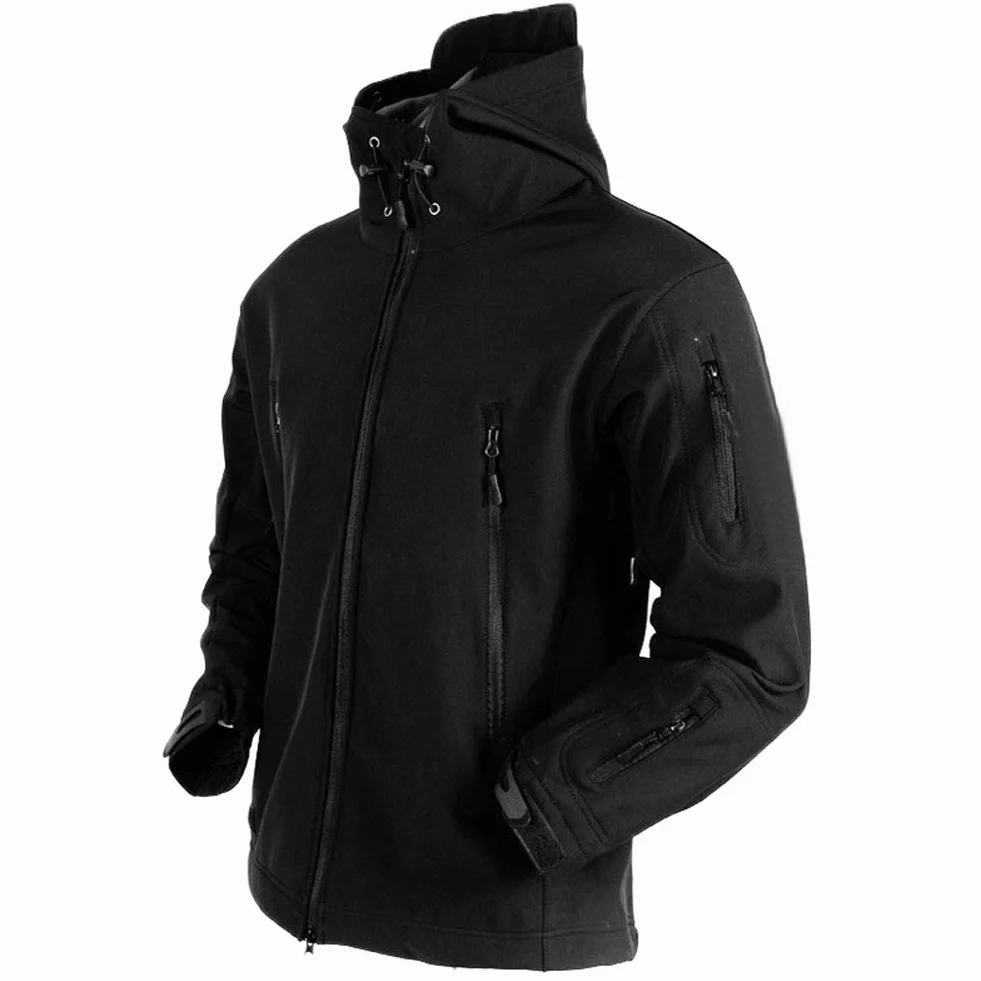 Chaqueta impermeable Softshell para hombre con capucha de camuflaje para trabajo pesca caza escalada