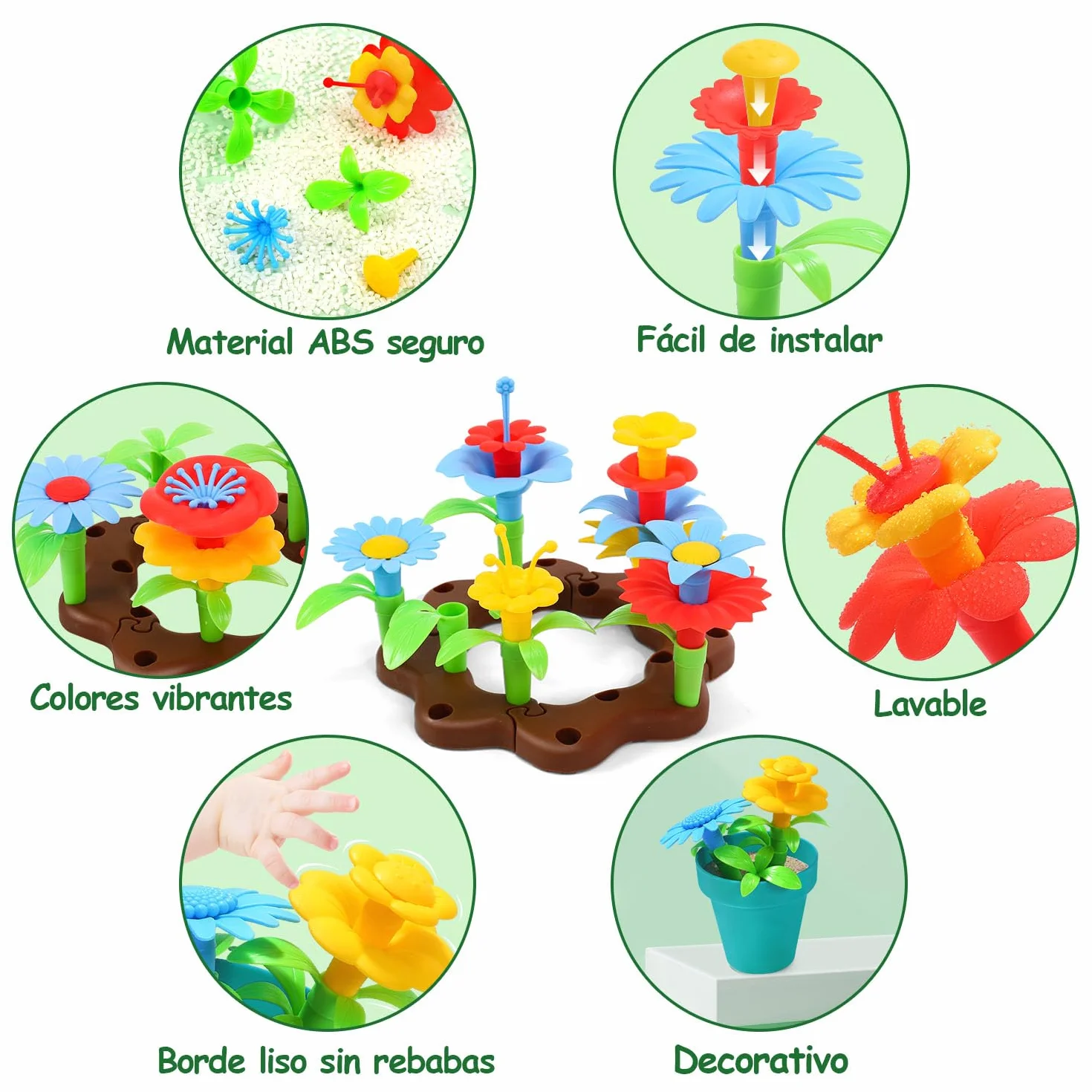 cute stone Juego De Herramientas De Jardinería para Niños, Juguetes De Jardín con Carretilla, Regadera, Pala, Juguete De Construcción para Jardín De Flores, Juguete De Simulación para Exteriores