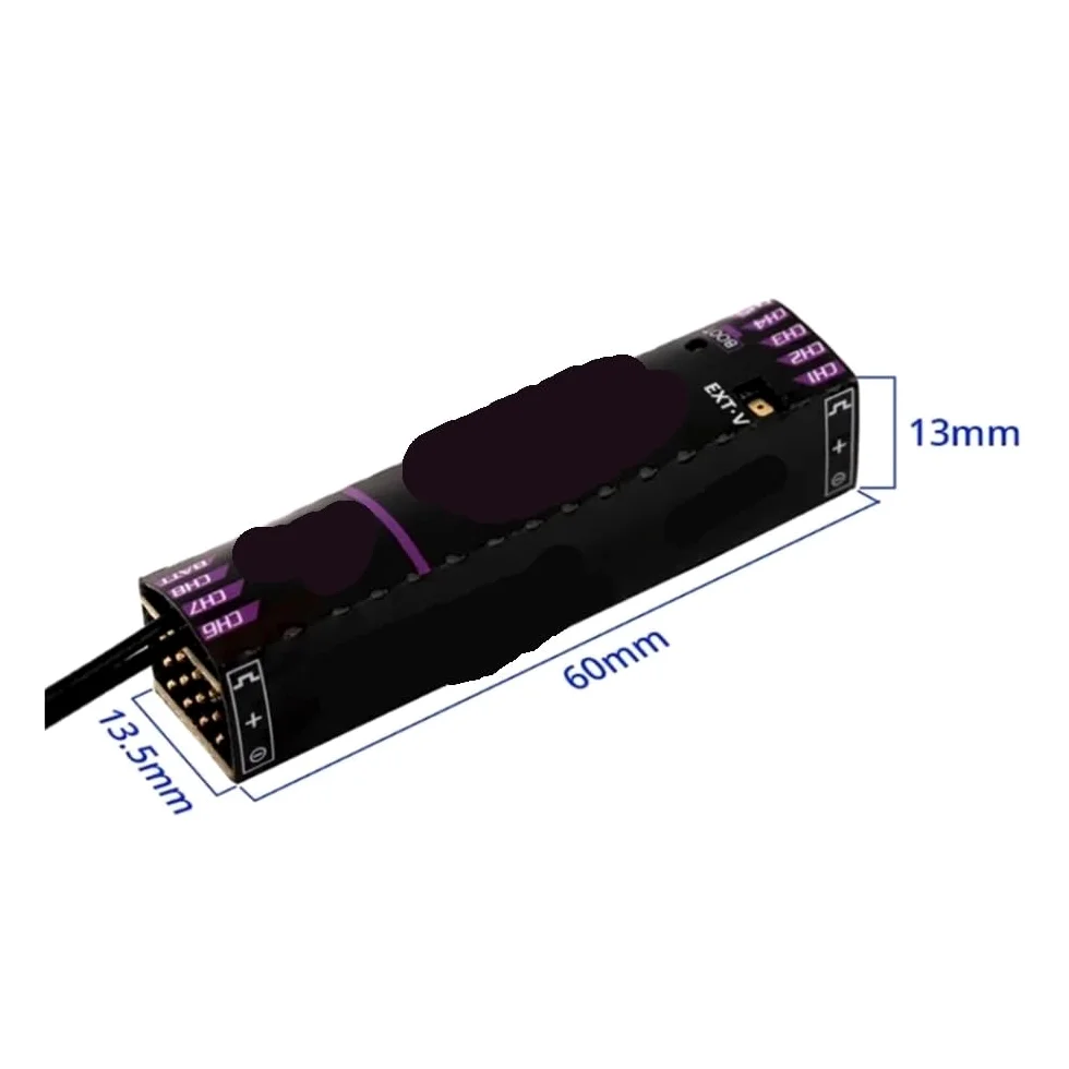 1 receptor de 60 x 13,5 x 13 mm apto for ER8GV 8 canales.