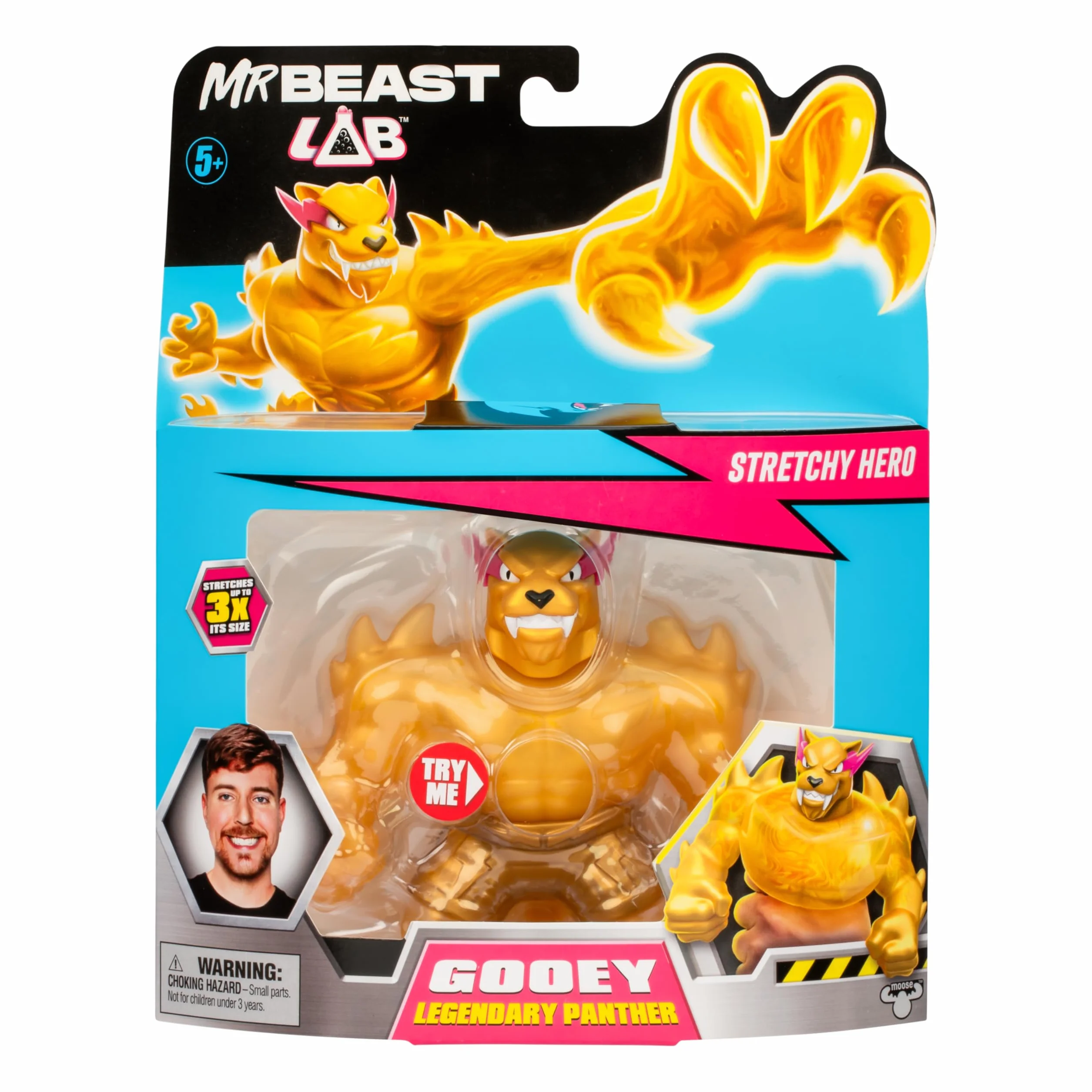 MrBeast Lab 24738 Figura elástica de Heroes of Goo JIT Zu, Squishy Legendary Panther