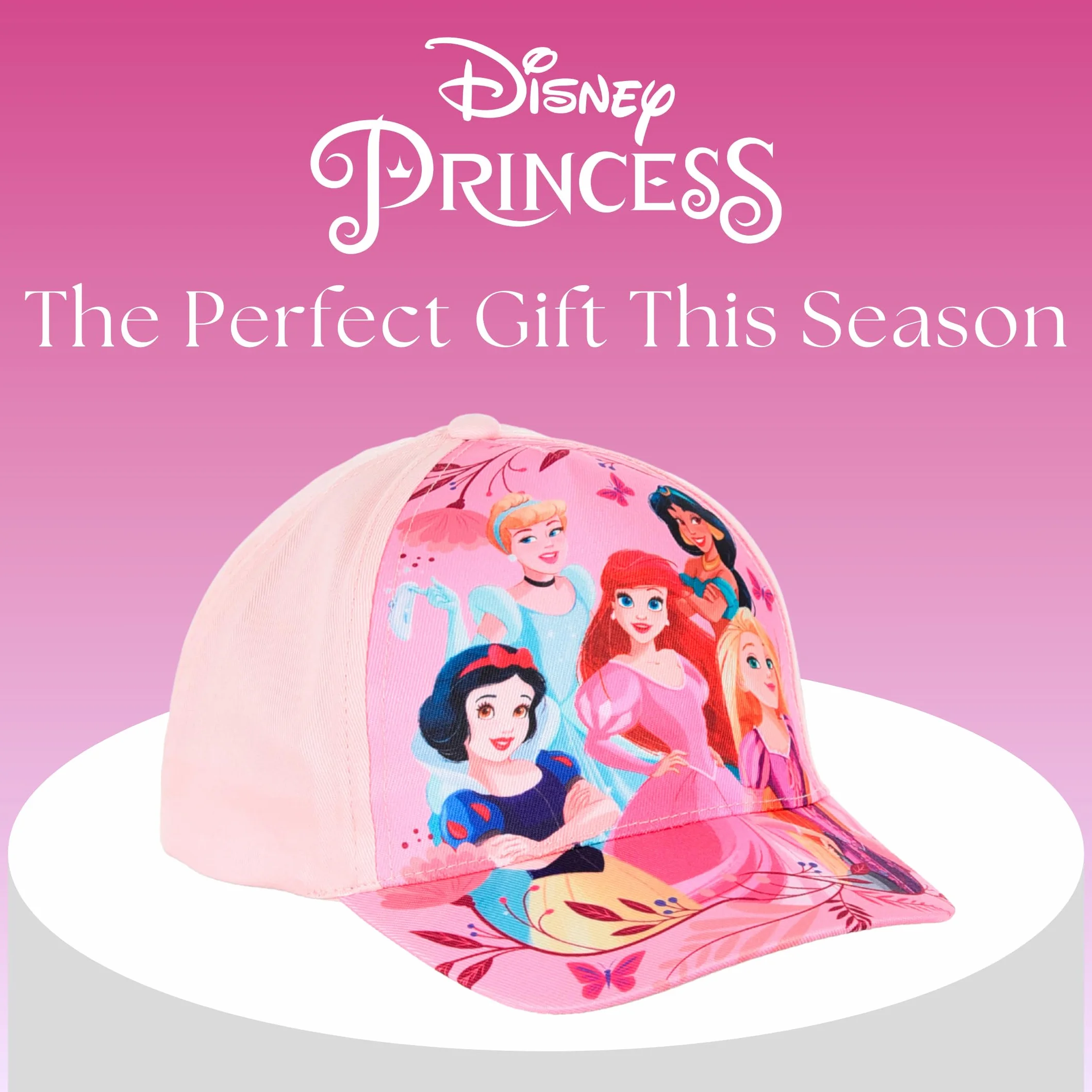 Disney Princesas Gorro para Niñas Gorra de Beisbol Ariel Rapunzel Blancanieves Jasmin Cenicienta